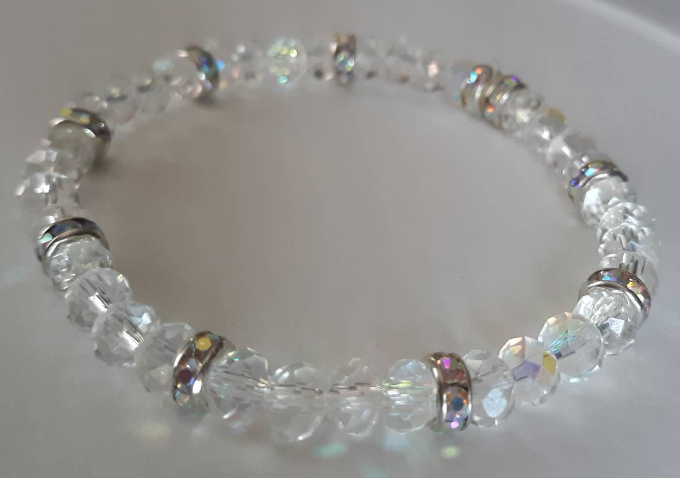 Glam Collection: Clear and Silver Sparkle Bracelet