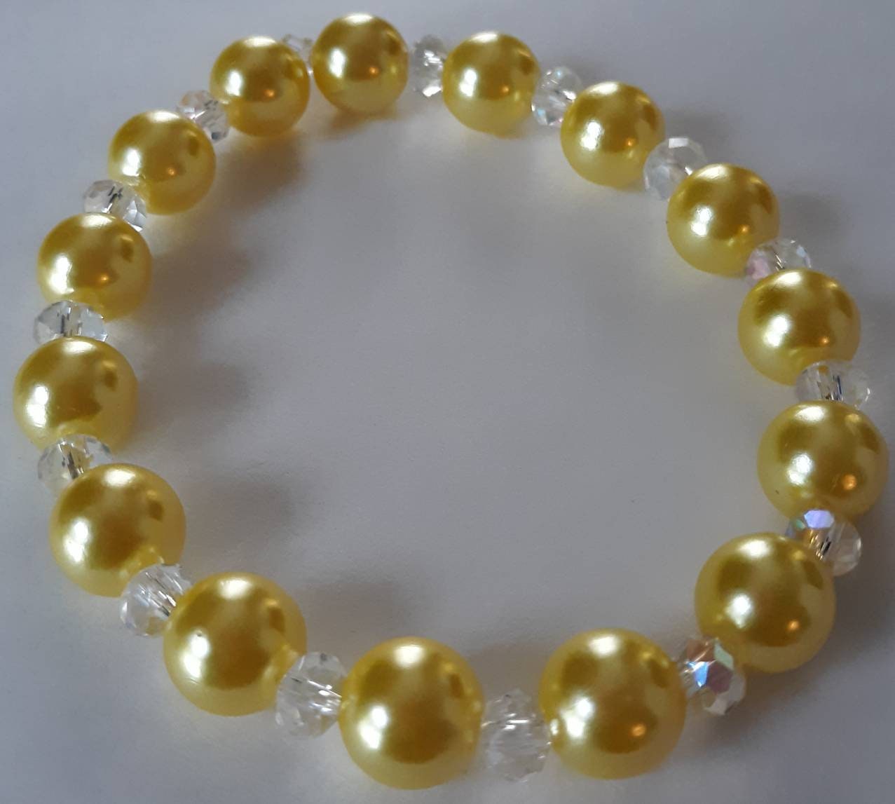 Color Blast Collection: Bright Sunshine Yellow Beaded bracelet.