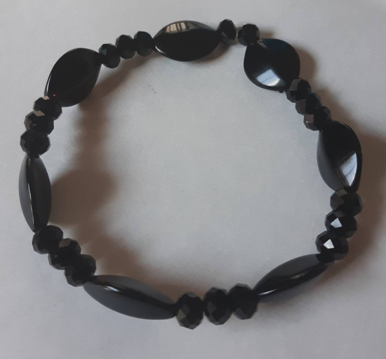 Geometric Black Shiny Bracelet
