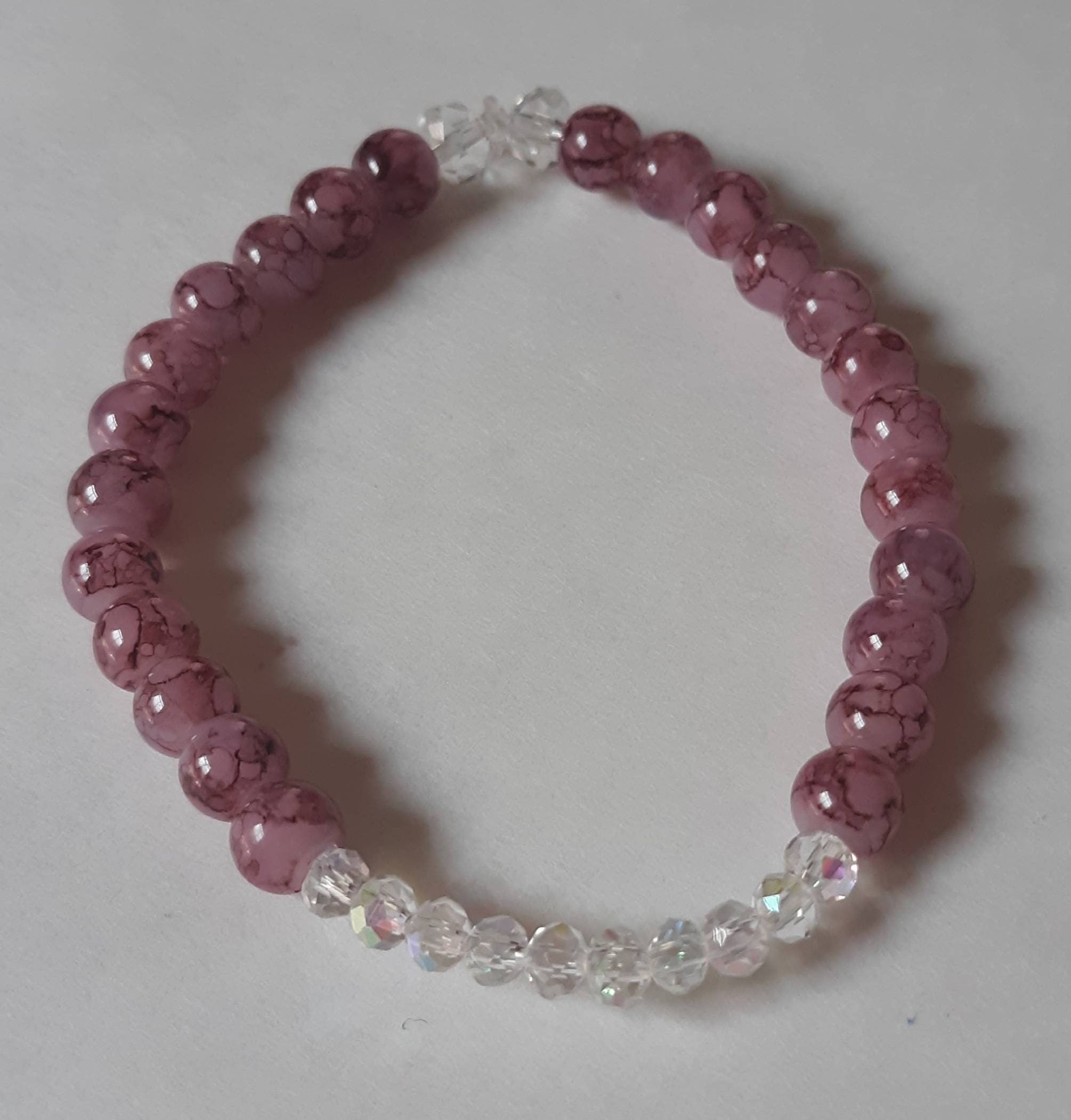 Purple Marbled Sparkly Bracelet