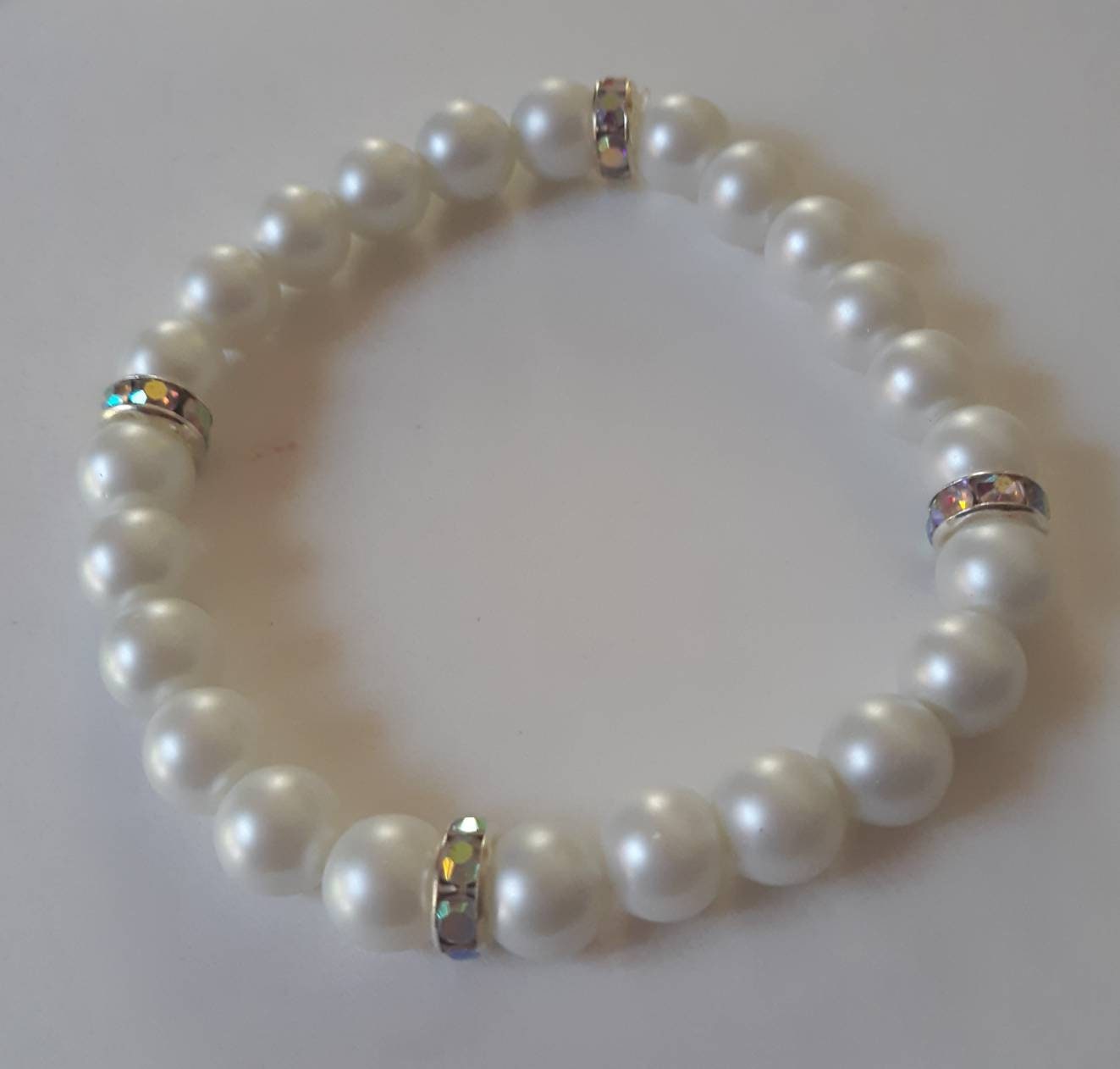 Faux Pearl Sparkle Bracelet