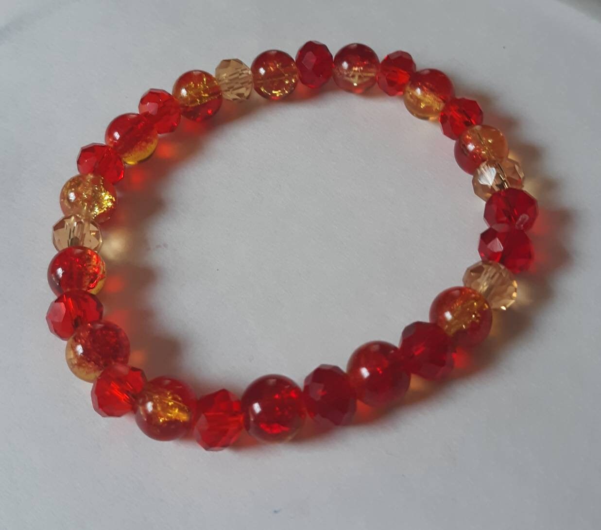 Red and Gold sparkle Bracelet