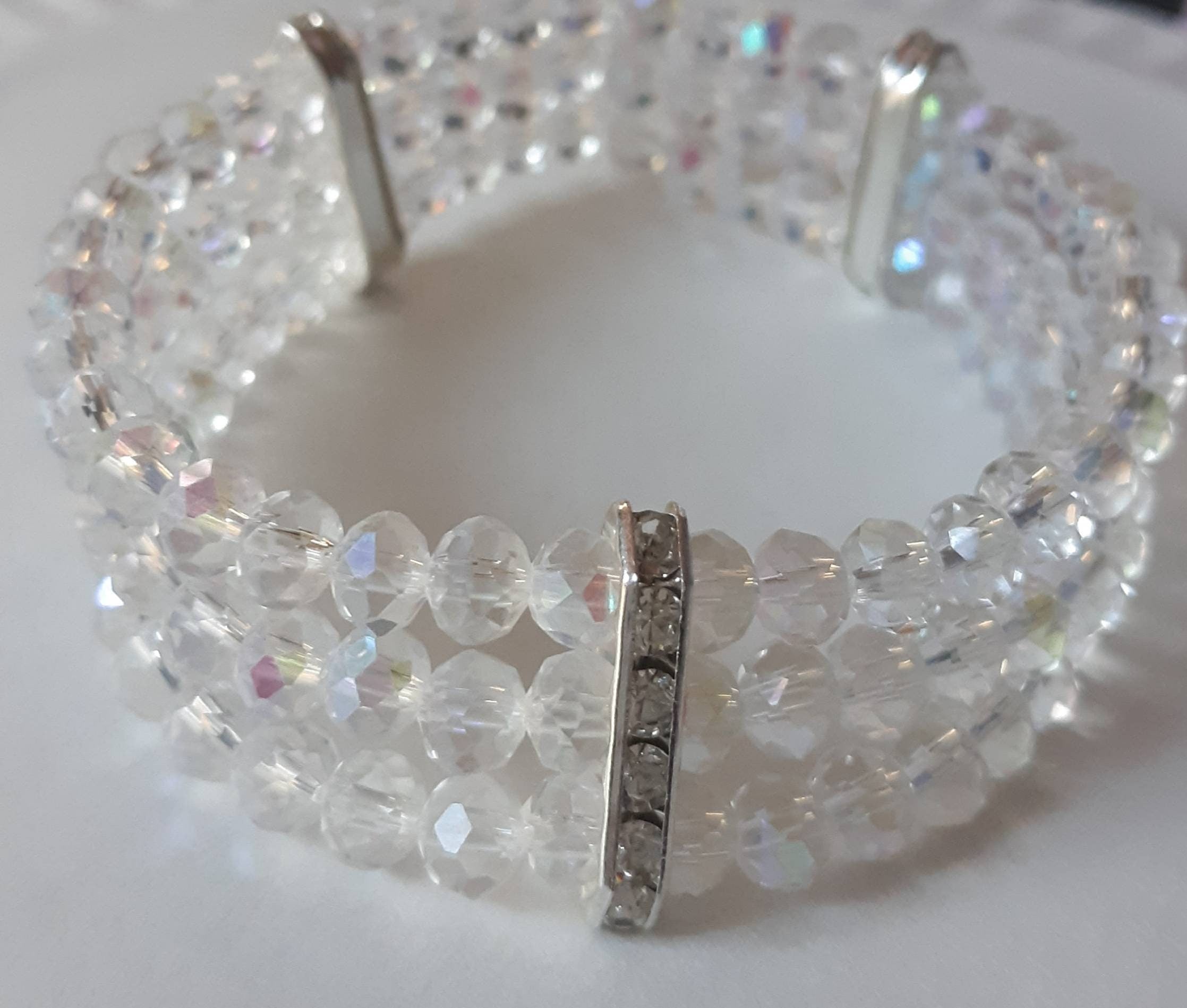 Three layer sparkly iridescent Bracelet