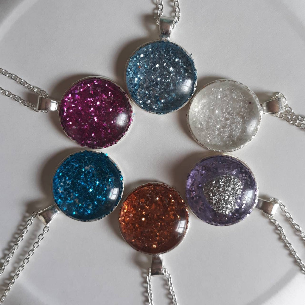 Confetti Glitter Pendant Necklaces