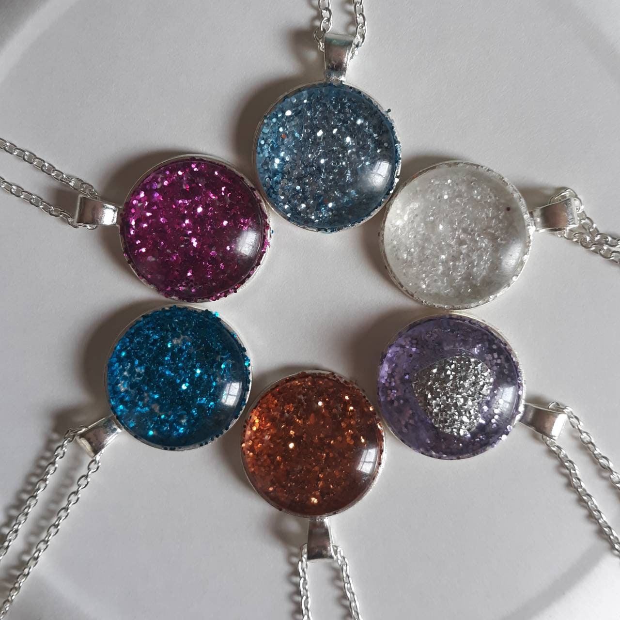 Confetti Glitter Pendant Necklaces