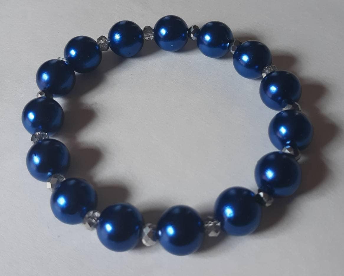 Color Blast Collection: Deep Blue Beaded Bracelet