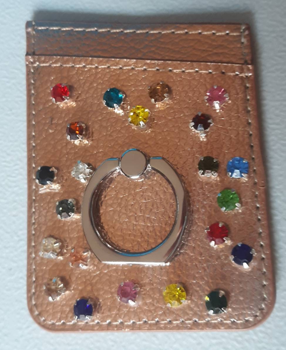 Sparkly Colorful Rose Gold Phone Wallet