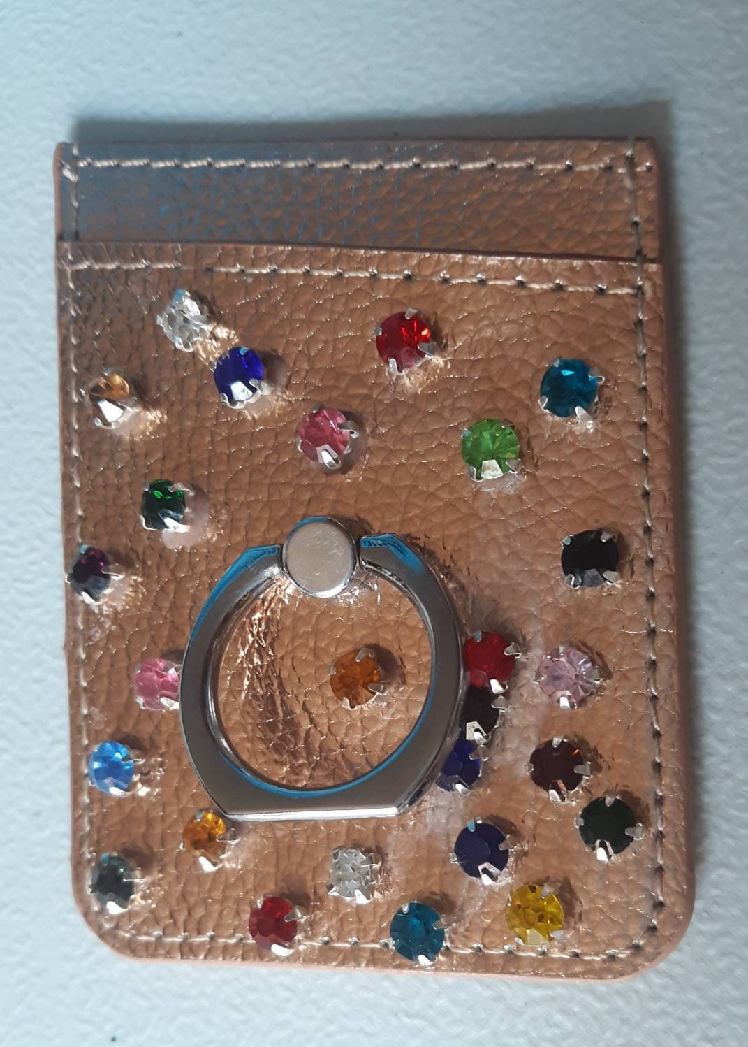Sparkly Colorful Rose Gold Phone Wallet