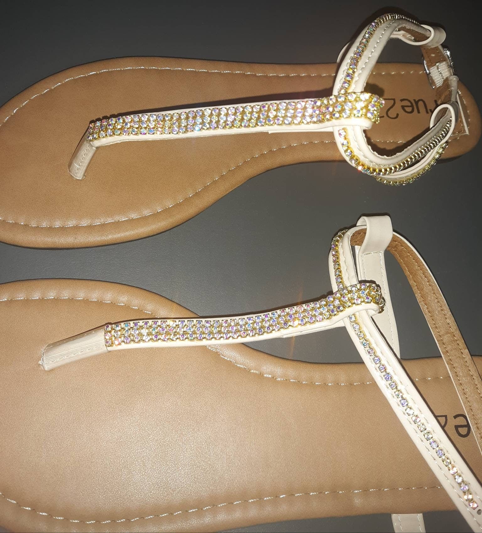 Sparkly Nude Strappy Sandals