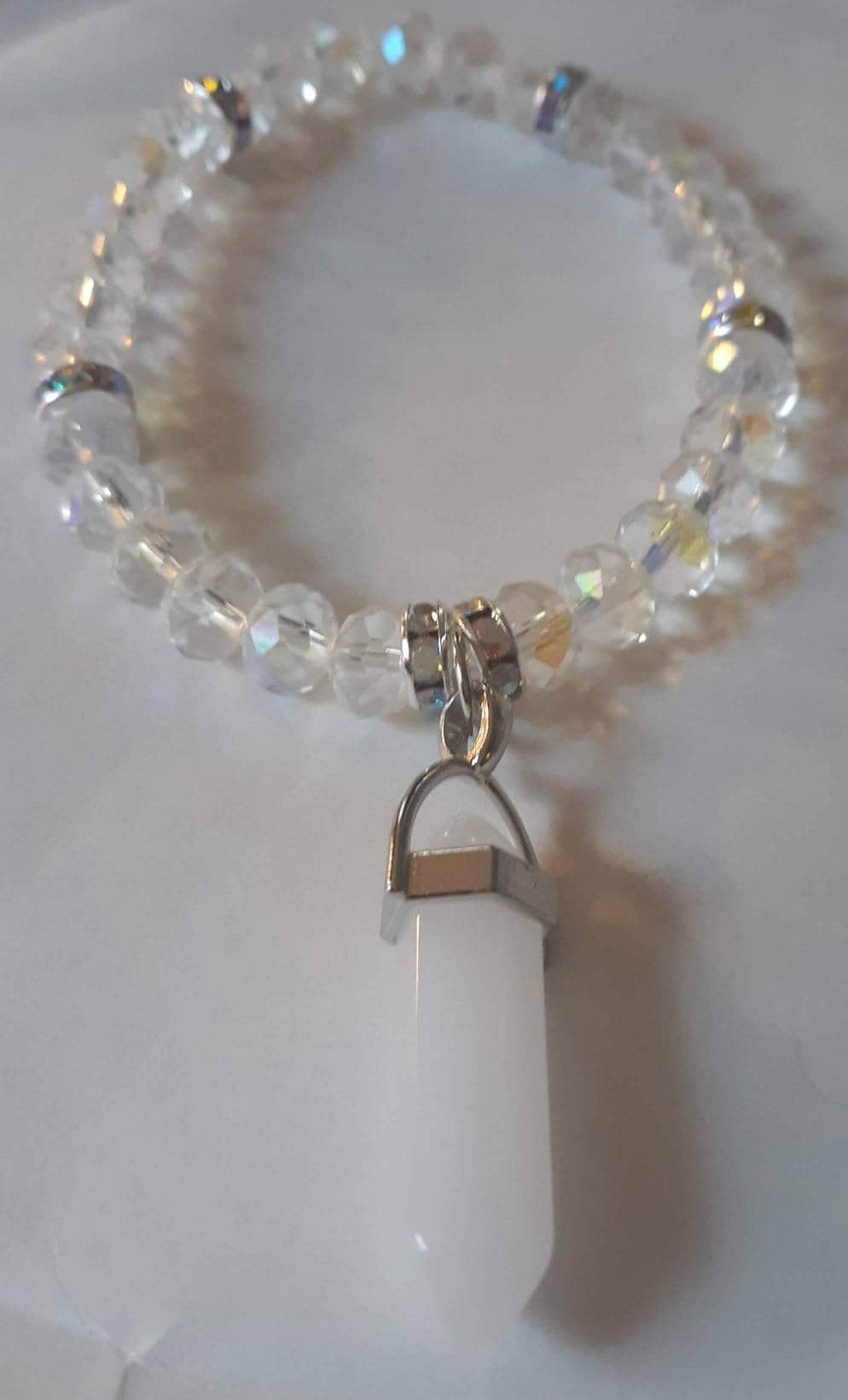 Crystal Beaded Bracelet. Beaded bracelet accented with crystal.