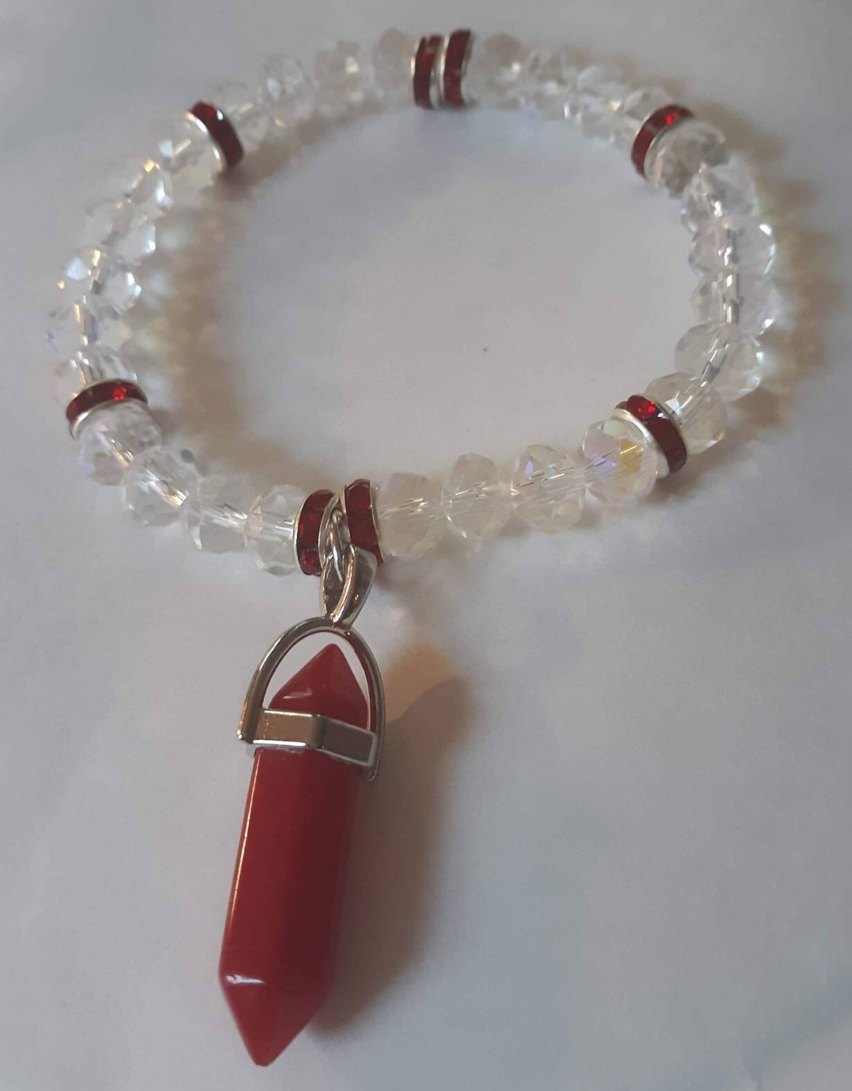 Crystal Beaded Bracelet. Beaded bracelet accented with crystal.