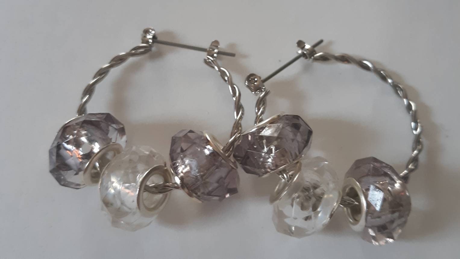 Small Beaded Hoop Earrings