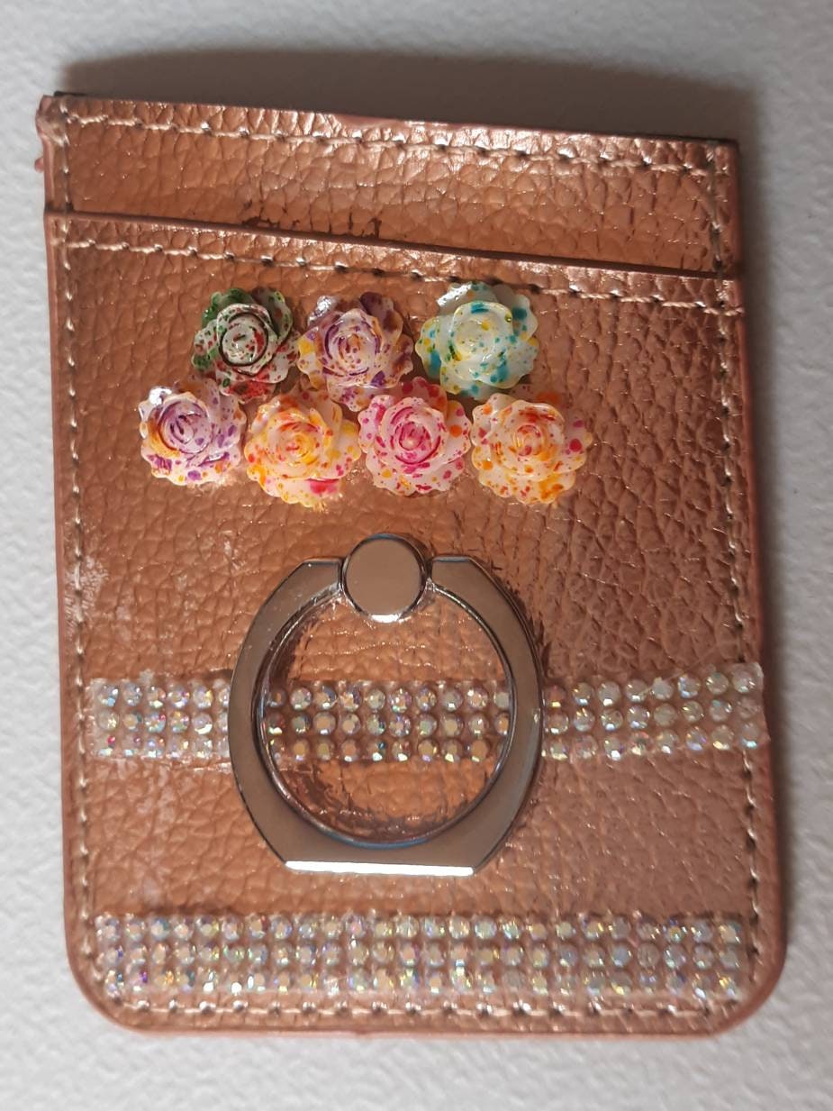 Rose Gold Sparkly Phone Wallets