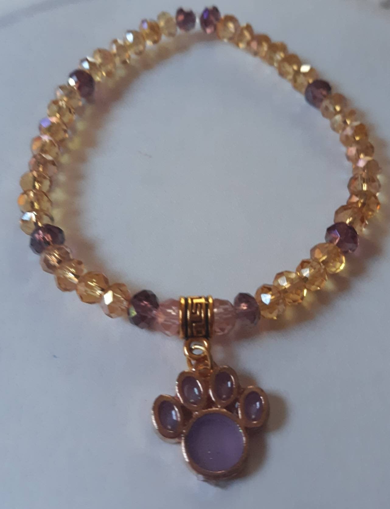 Sparky Paw Print Aninal Lovers Necklace