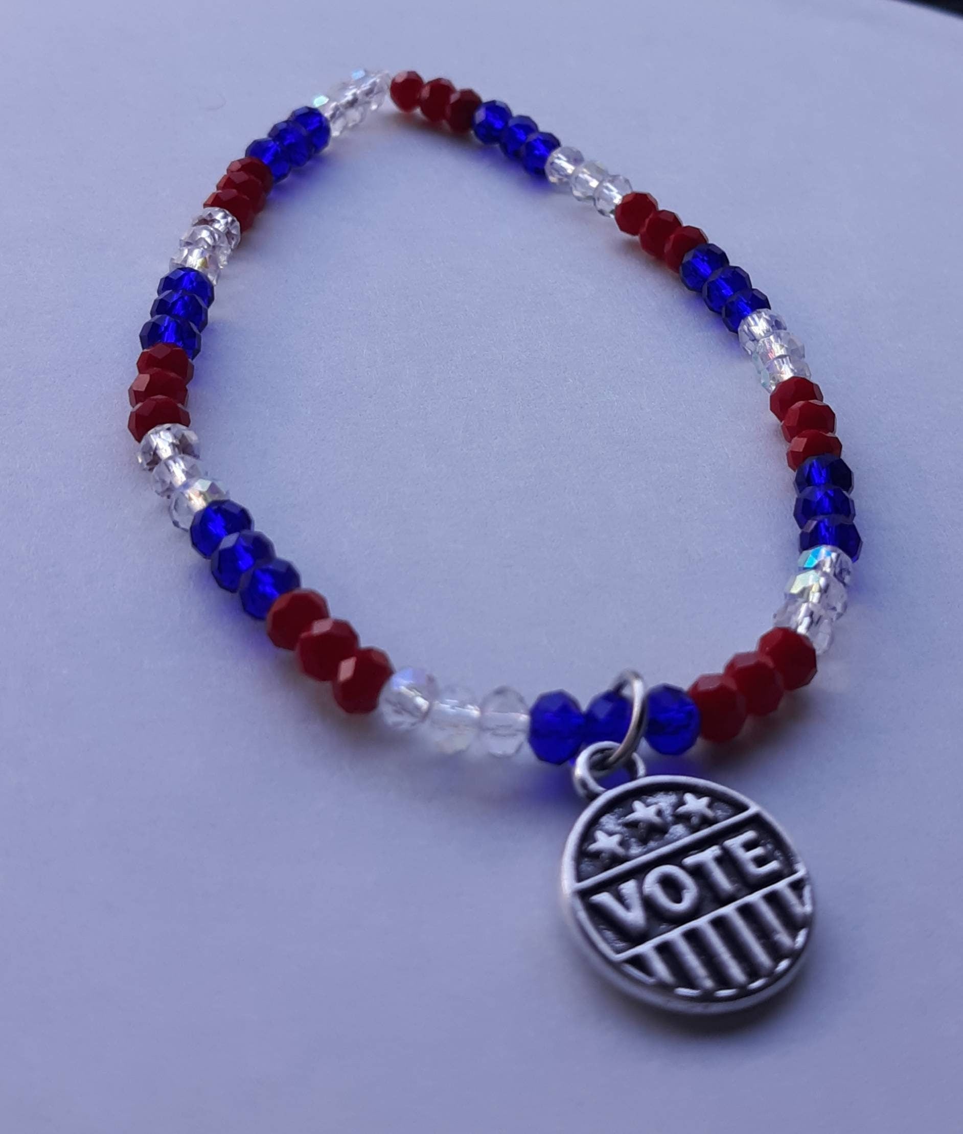 VOTE Bracelets Red white and blue