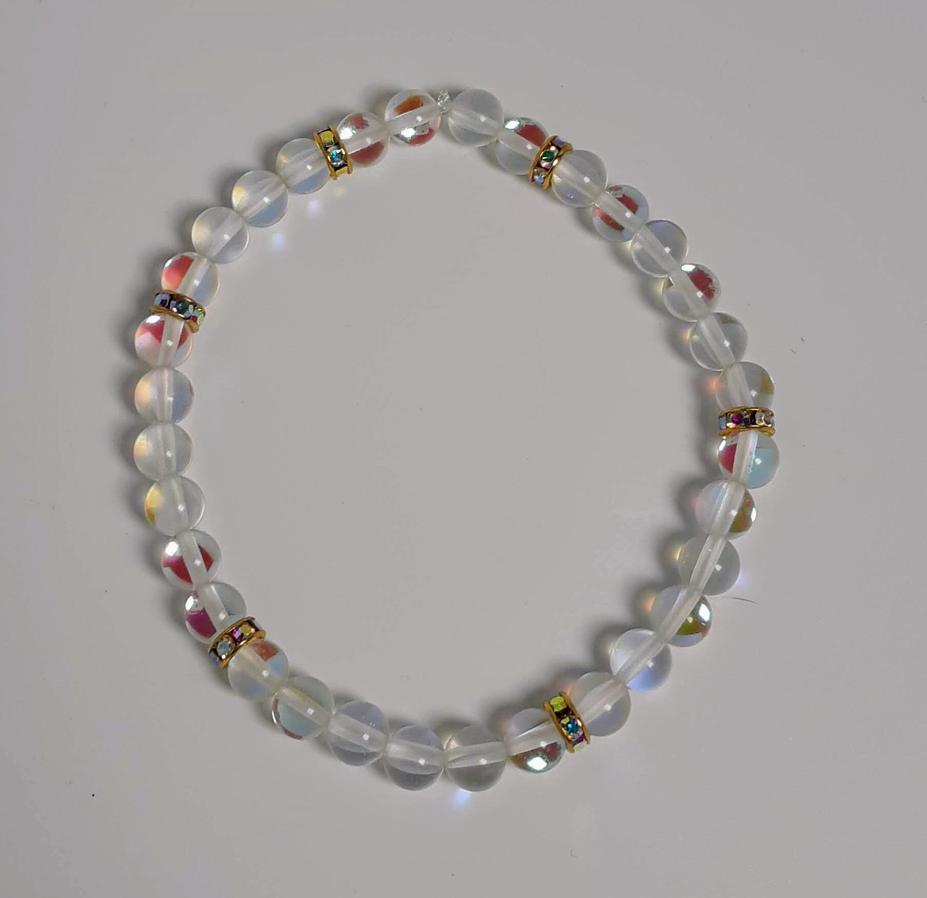 Iridescent Clear Sparkle Bracelet