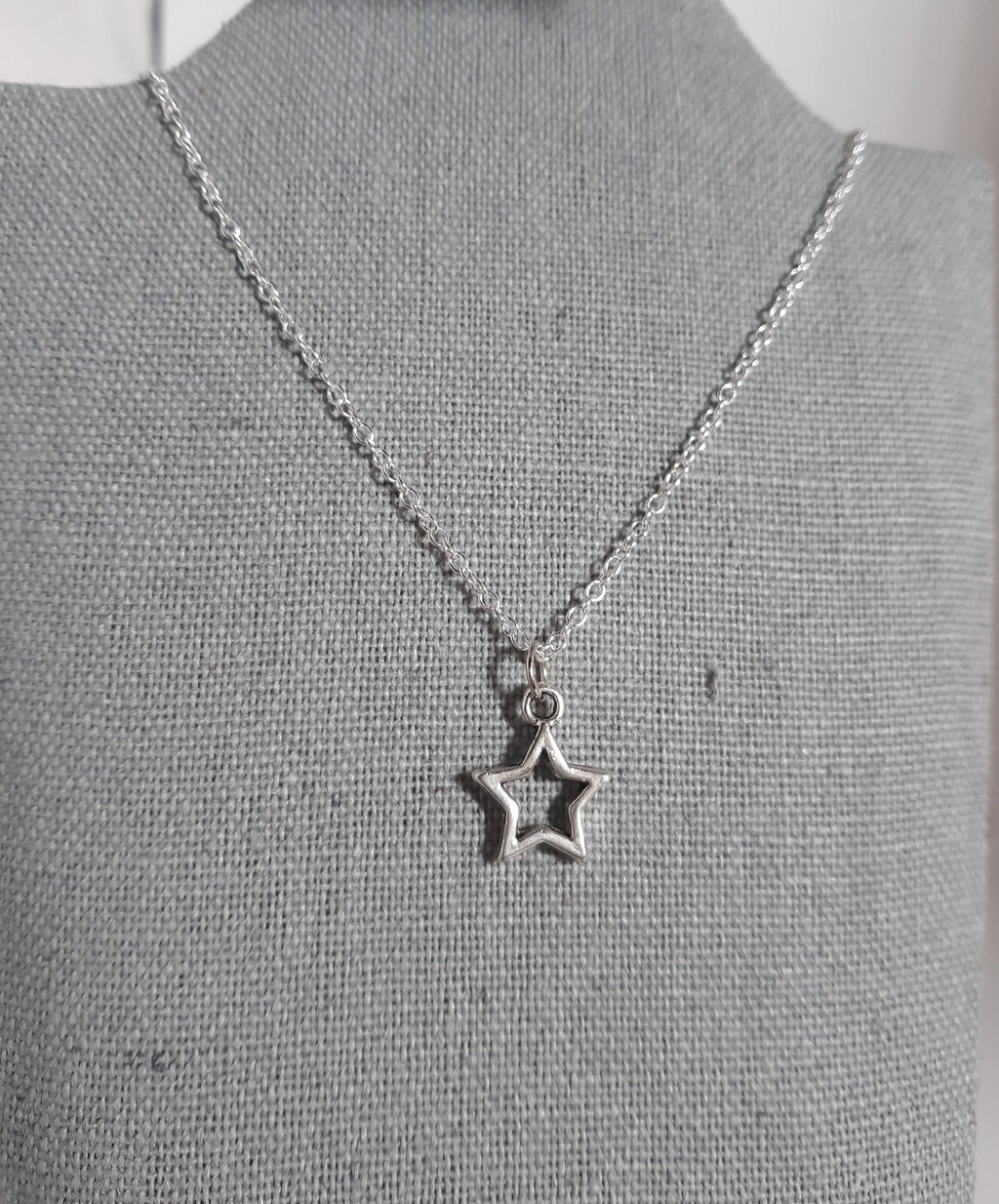 Silver Small Star Charm Necklace