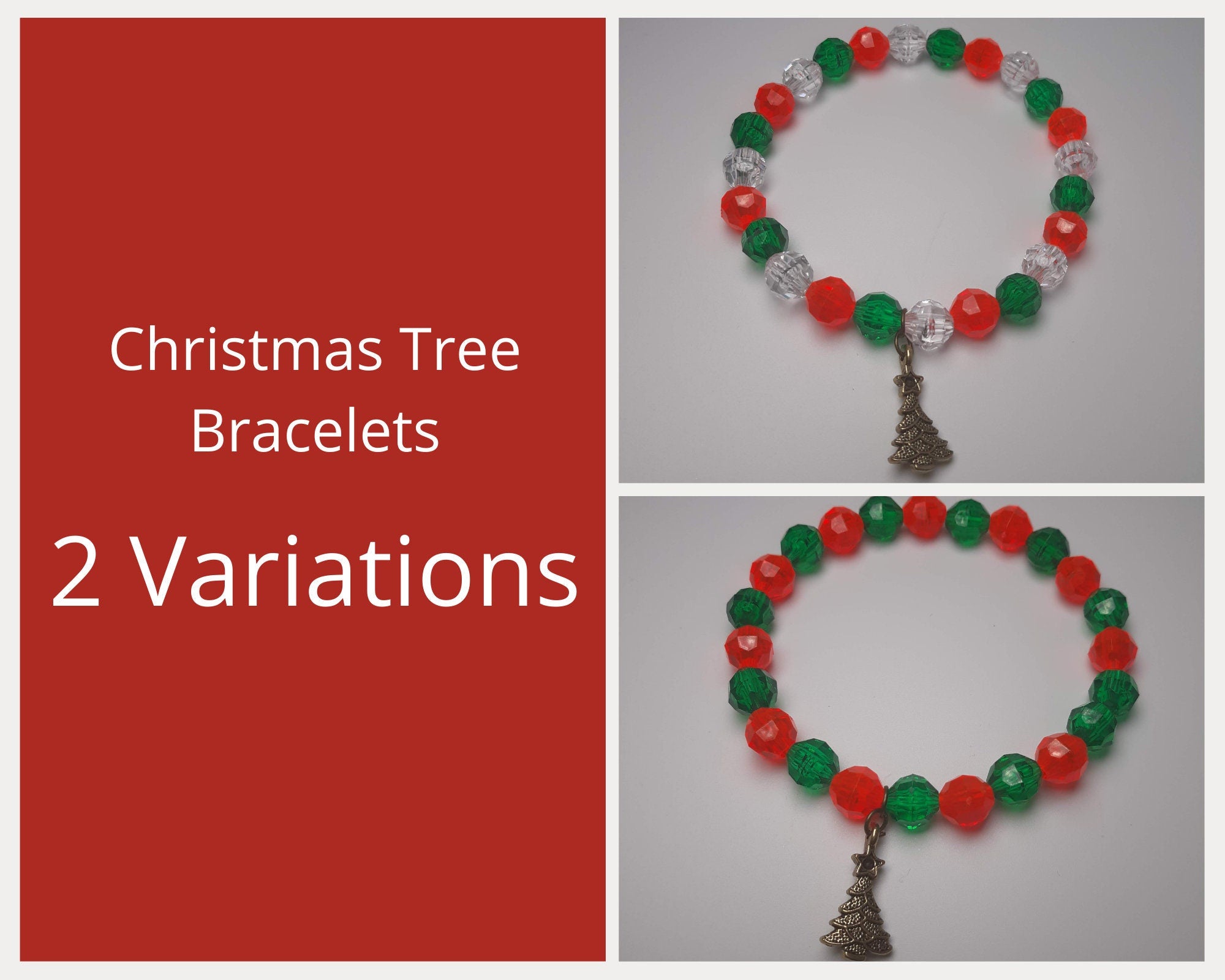 Christmas Tree Patterned Bracelets