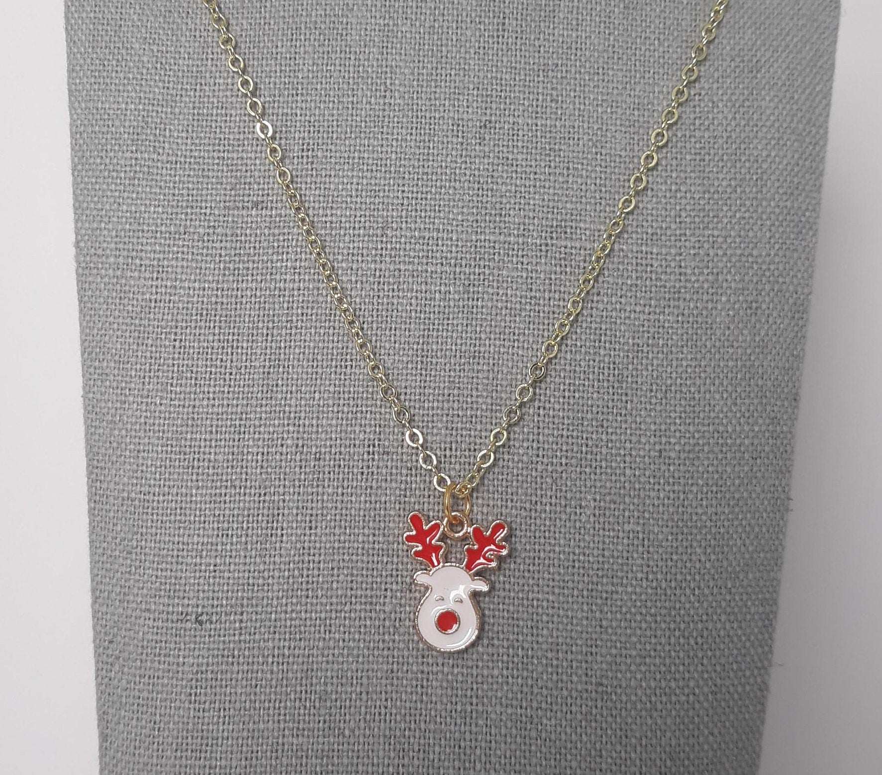 Gold Christmas Charm Necklaces
