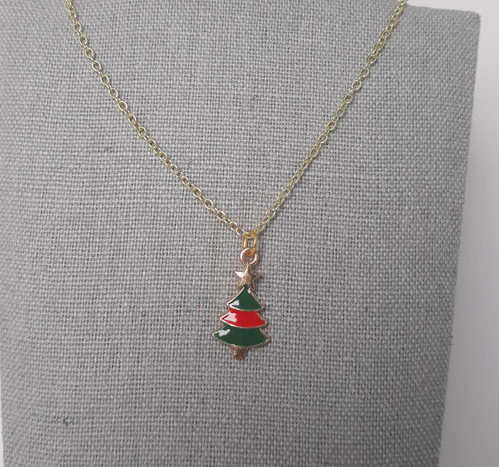 Gold Christmas Charm Necklaces