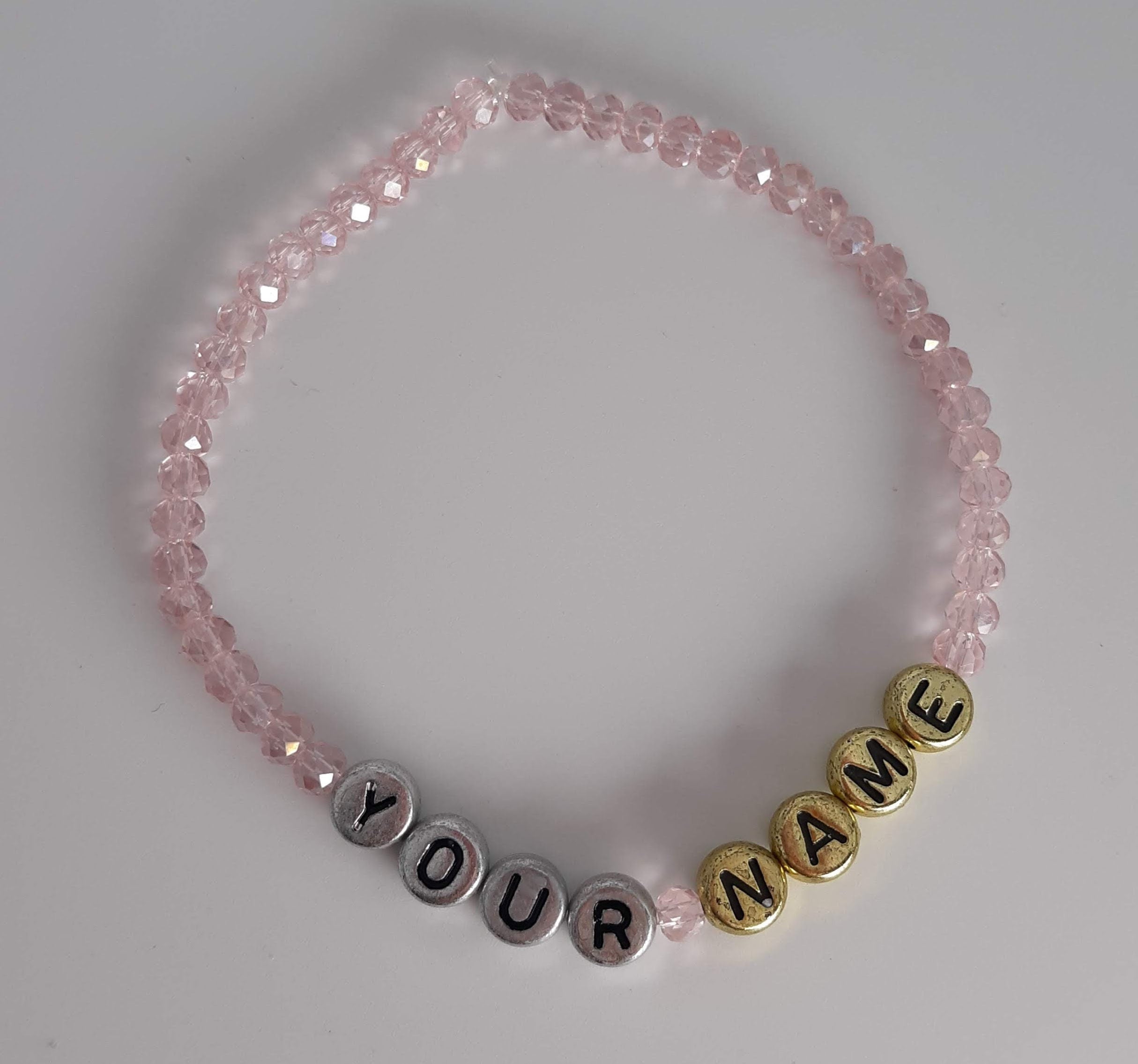 Personalized Customizable Name Beaded Bracelet Gift