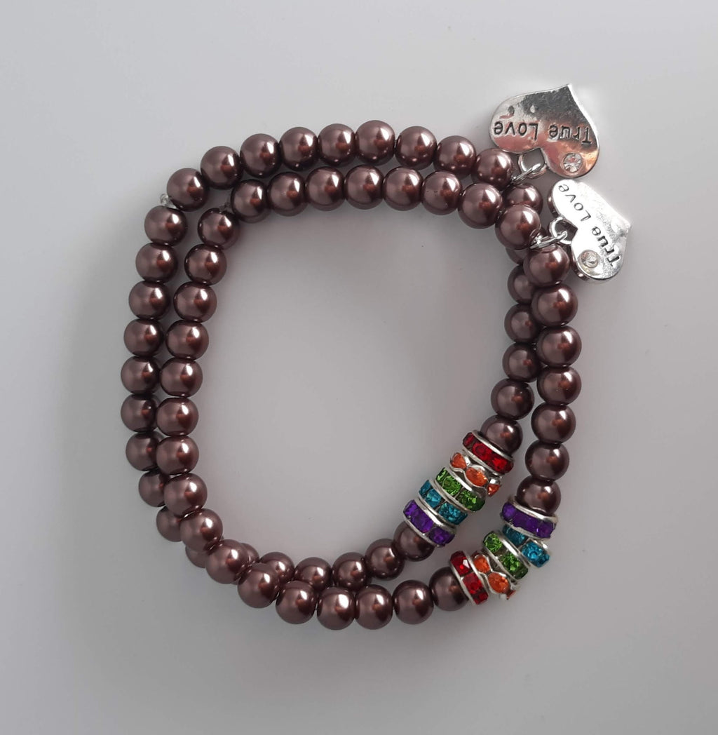 LGBTQ+ Couples 2 Bracelet Set "True Love" or "I love You"