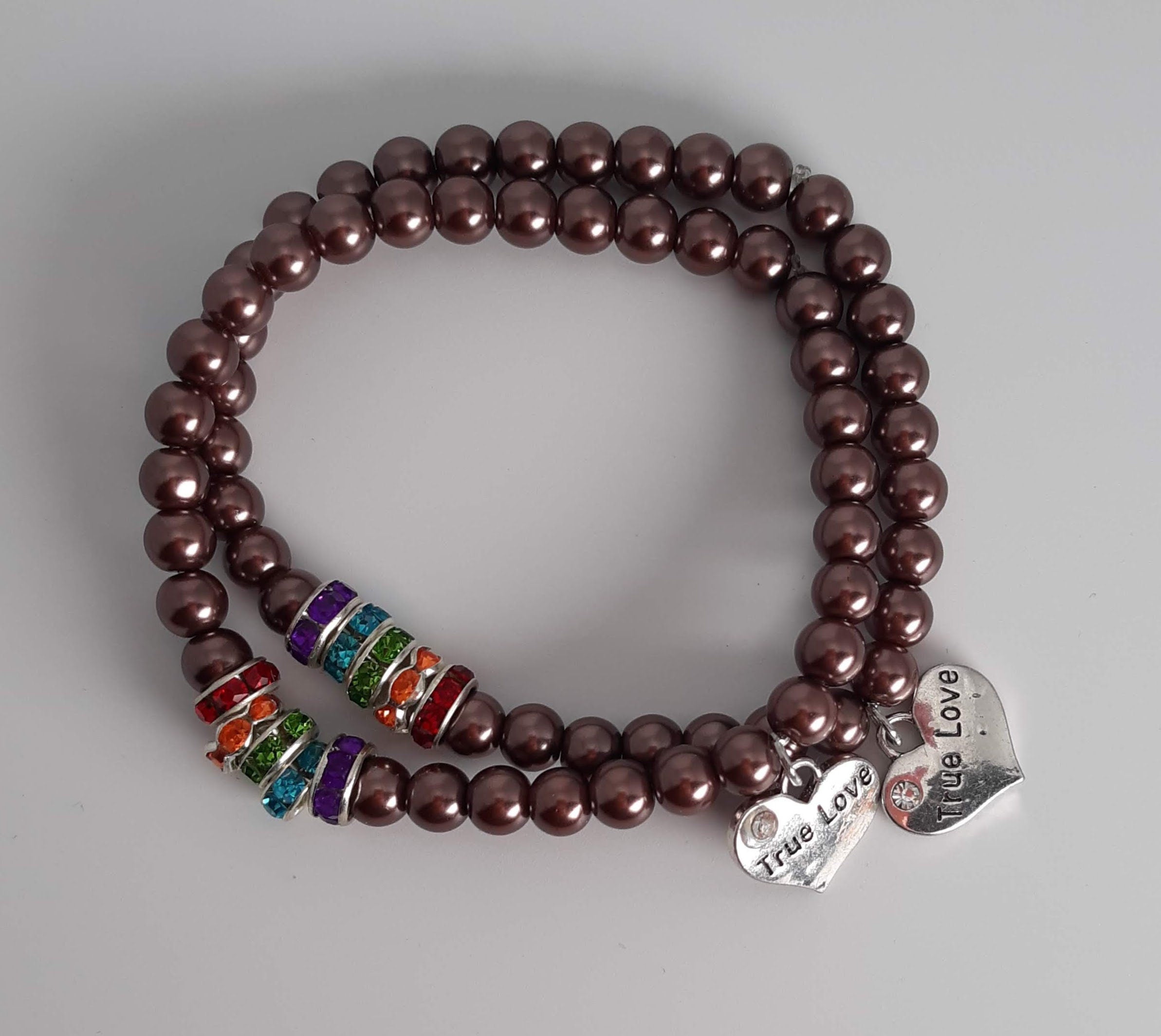 LGBTQ+ Couples 2 Bracelet Set "True Love" or "I love You"