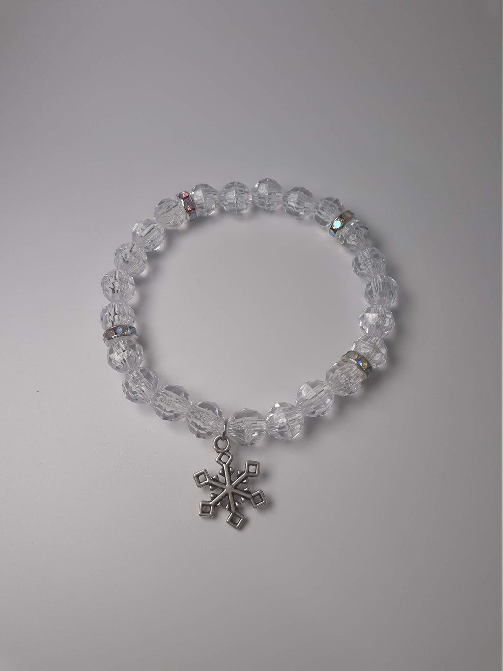 Snowflake White Sparkle Bracelet