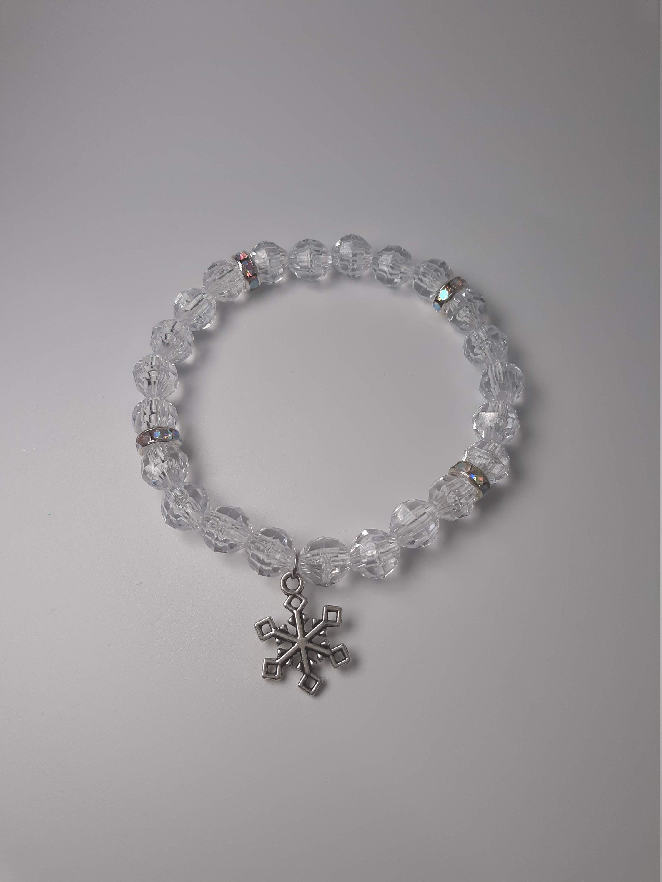 Snowflake White Sparkle Bracelet