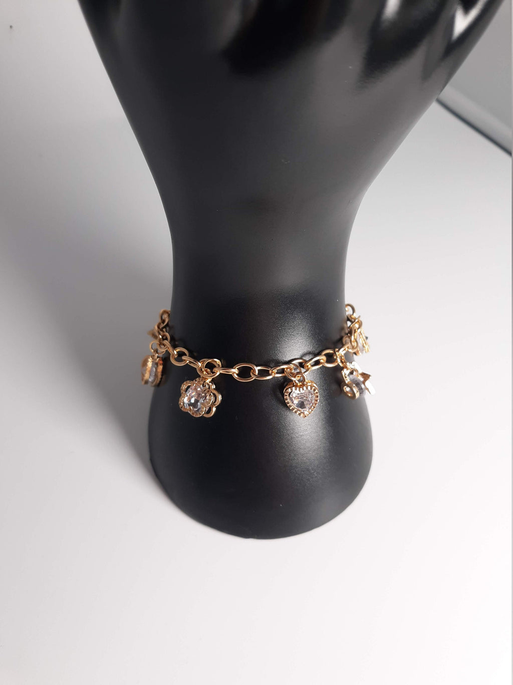 Sparkly Cubic Zirconia Charm Bracelet