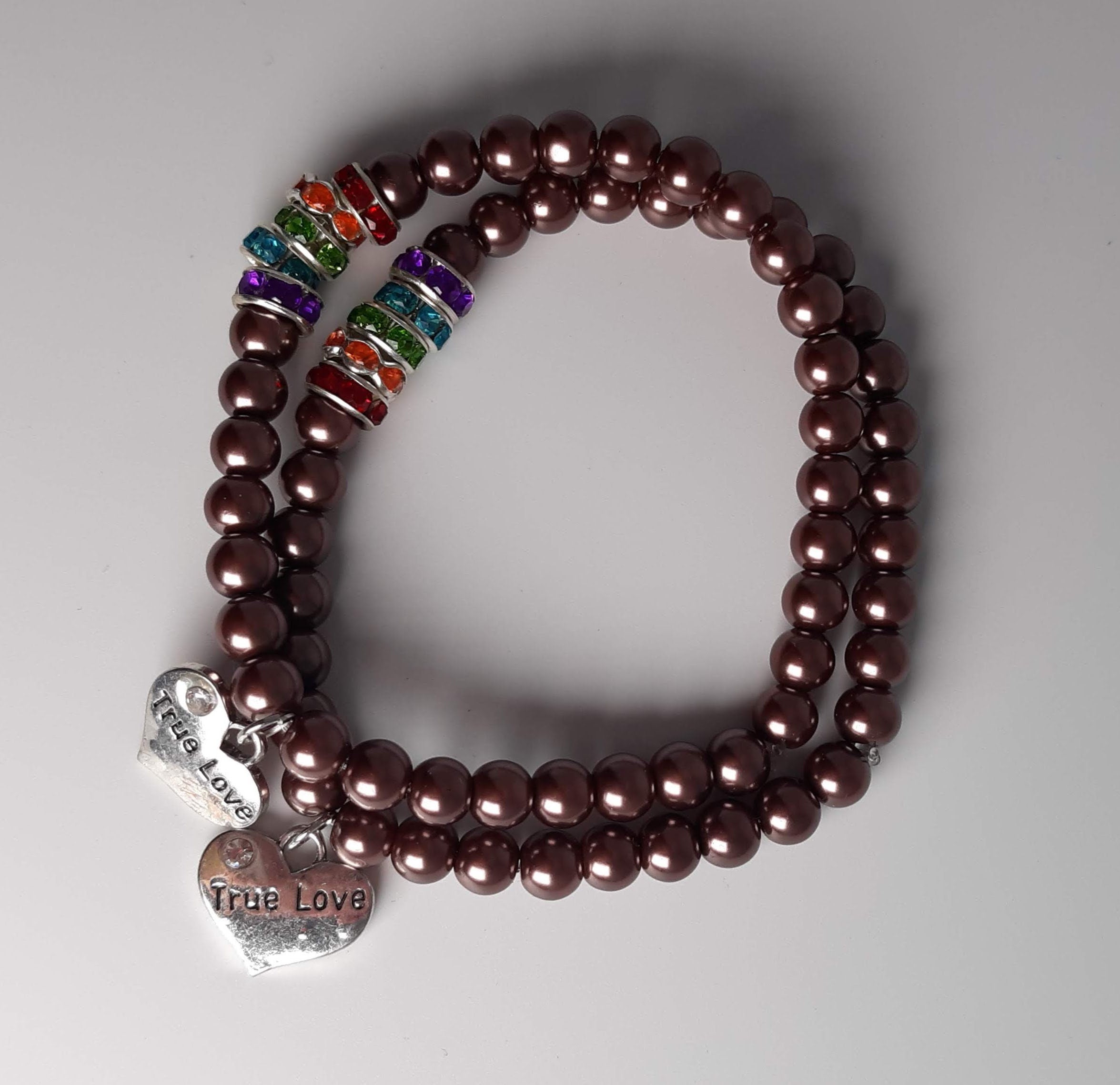 LGBTQ+ Couples 2 Bracelet Set "True Love" or "I love You"