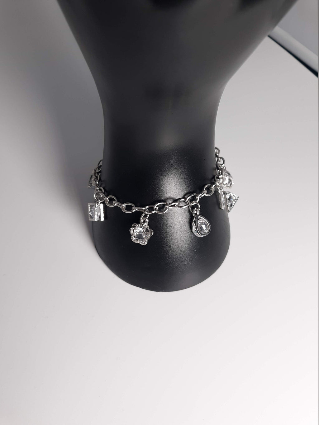 Sparkly Cubic Zirconia Charm Bracelet