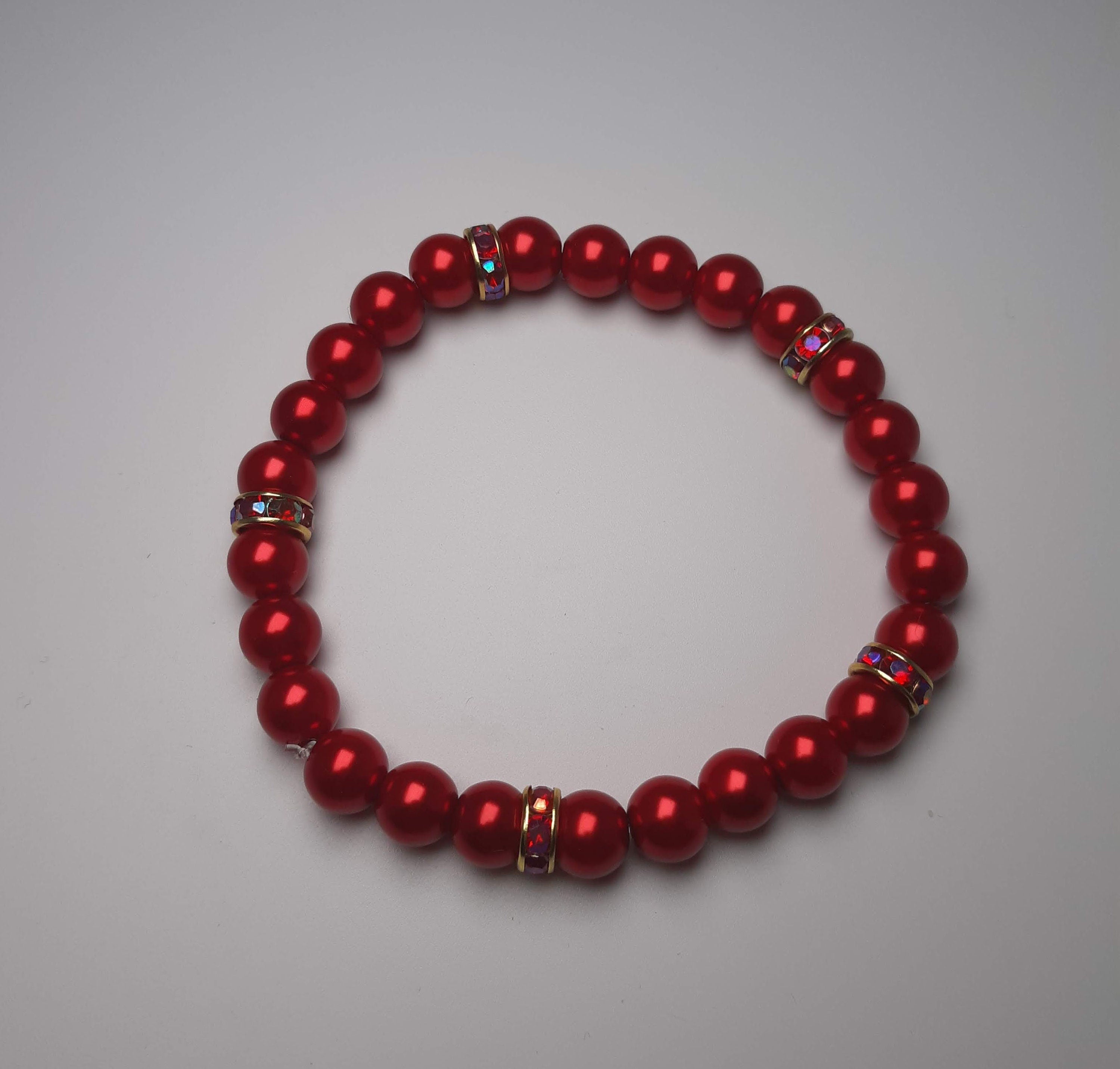Ruby Red Sparkle Accent Bracelet