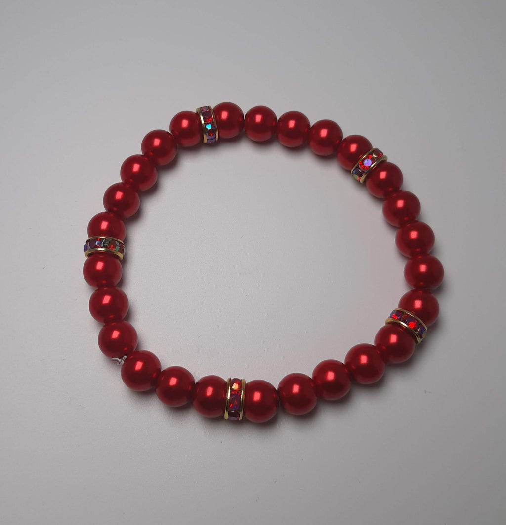 Ruby Red Sparkle Accent Bracelet