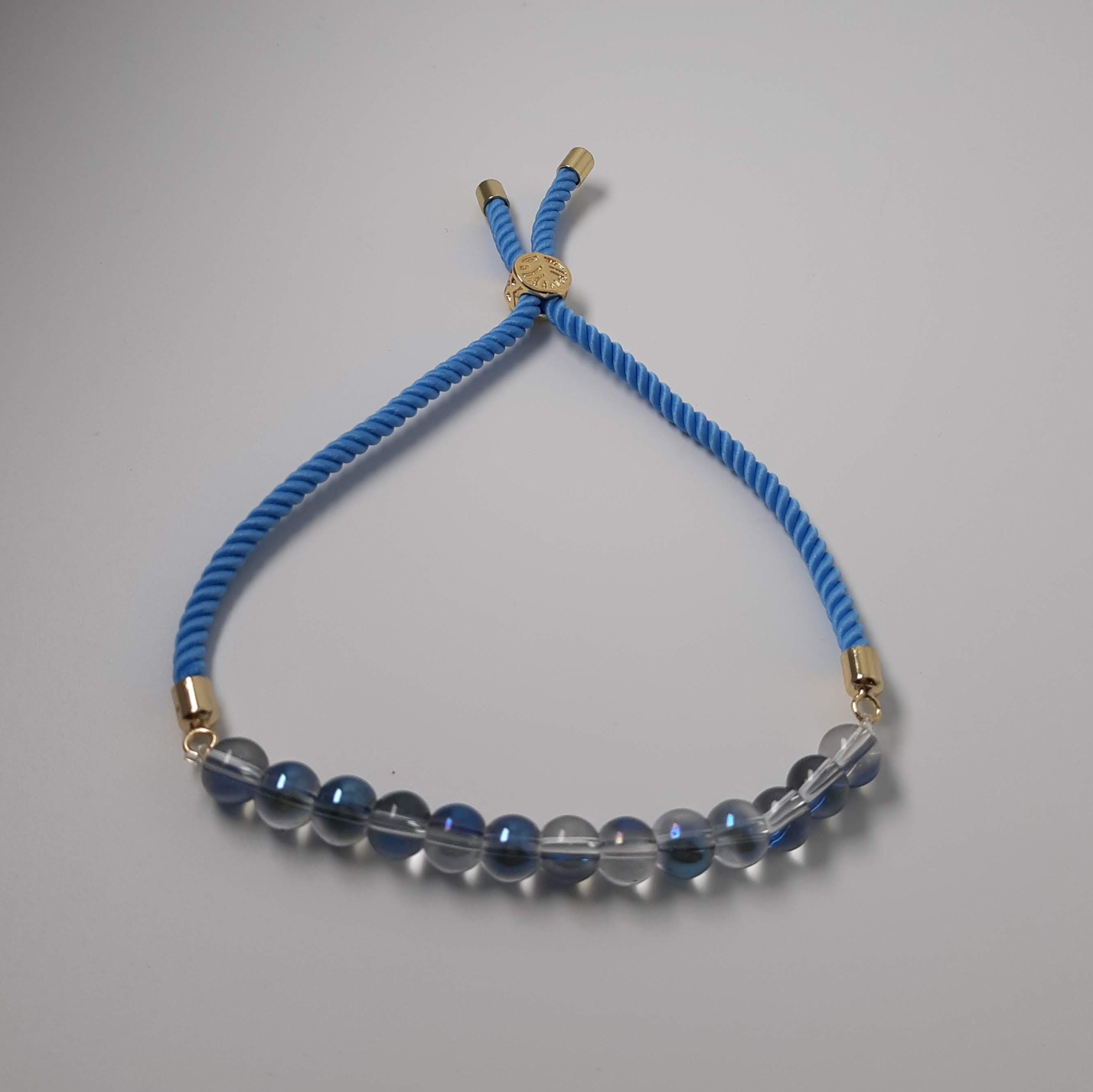 Ocean Blue Adjustable Slider Bracelet