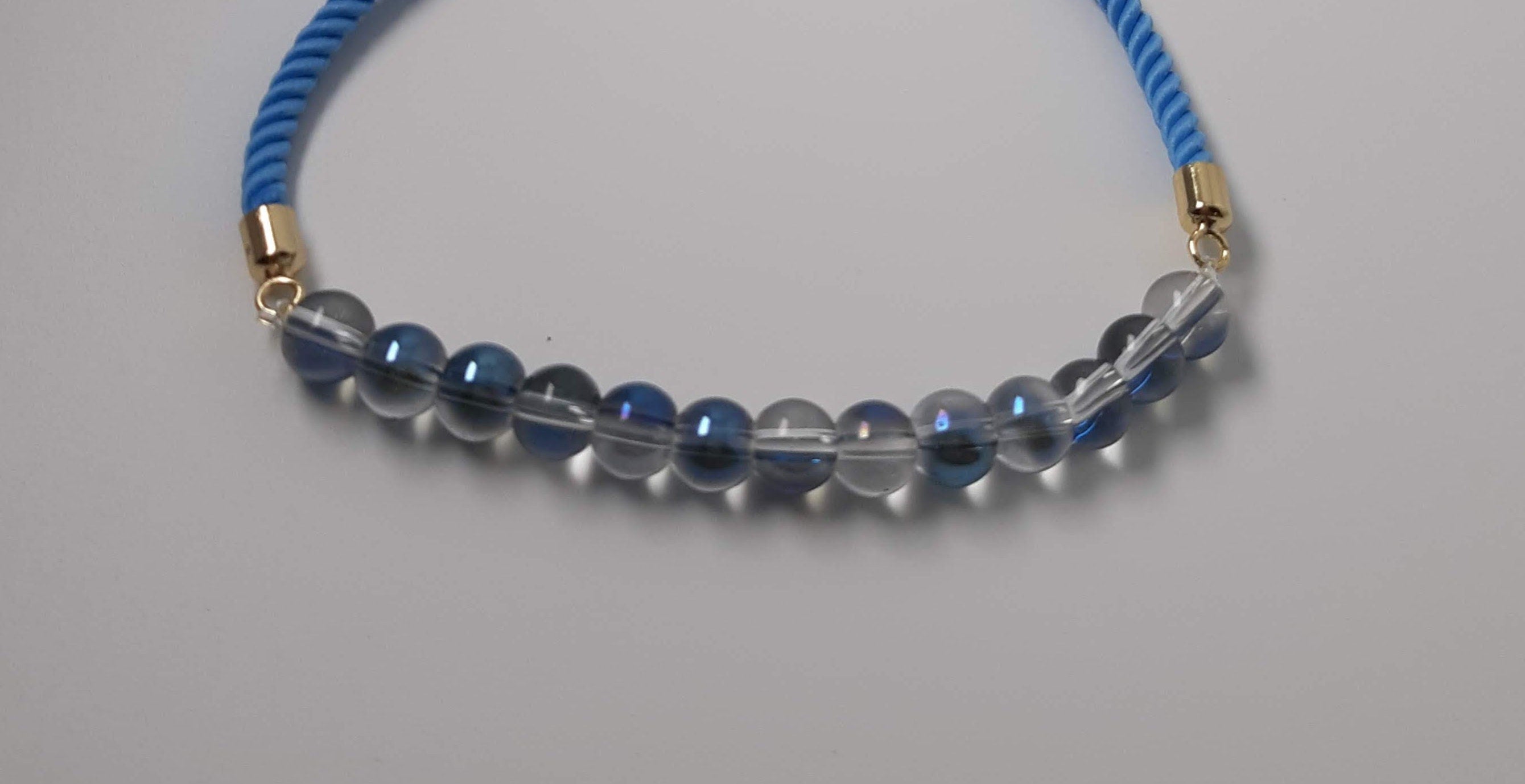 Ocean Blue Adjustable Slider Bracelet
