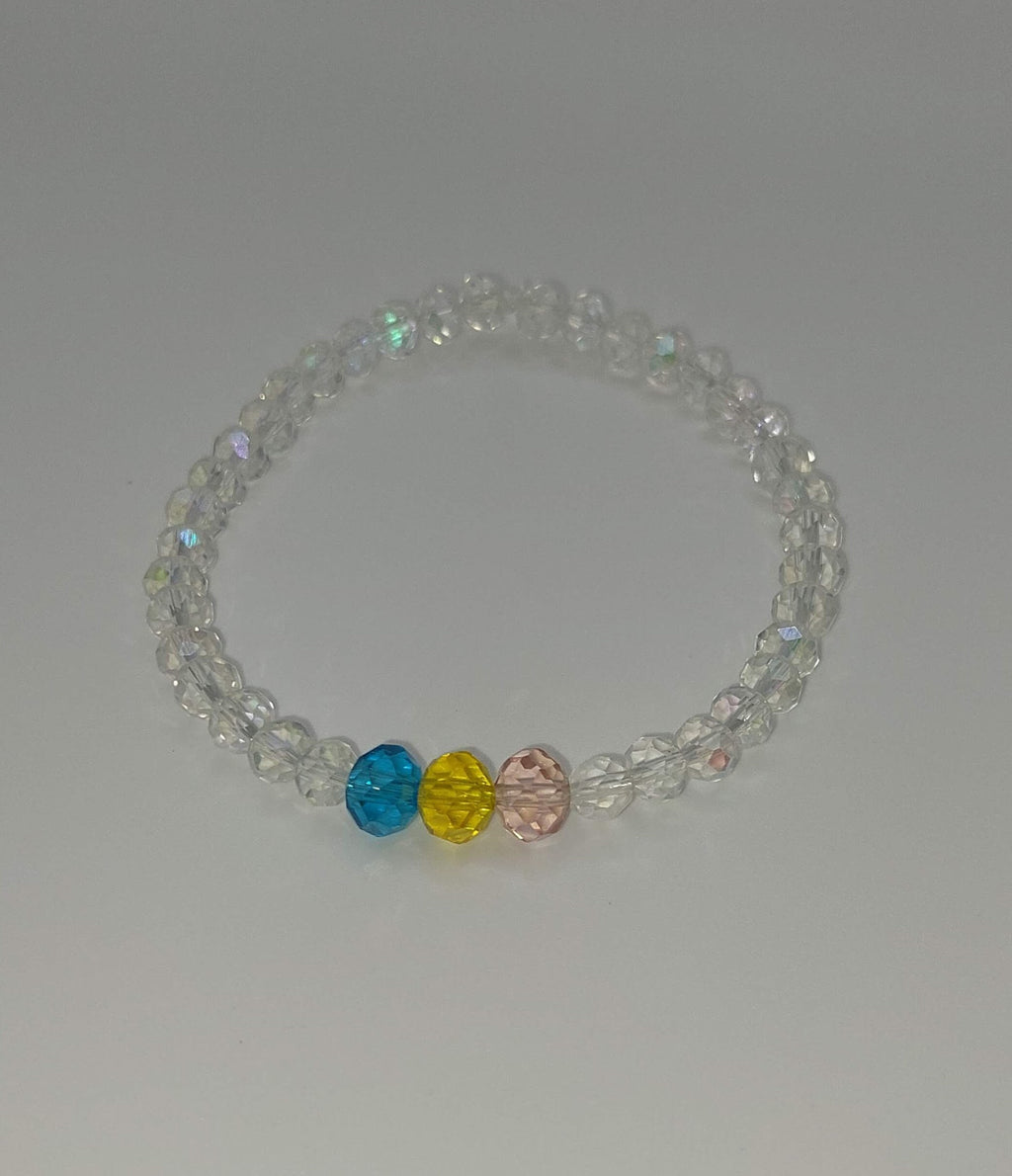 Pansexual Pride Flag Sparkly Bracelet
