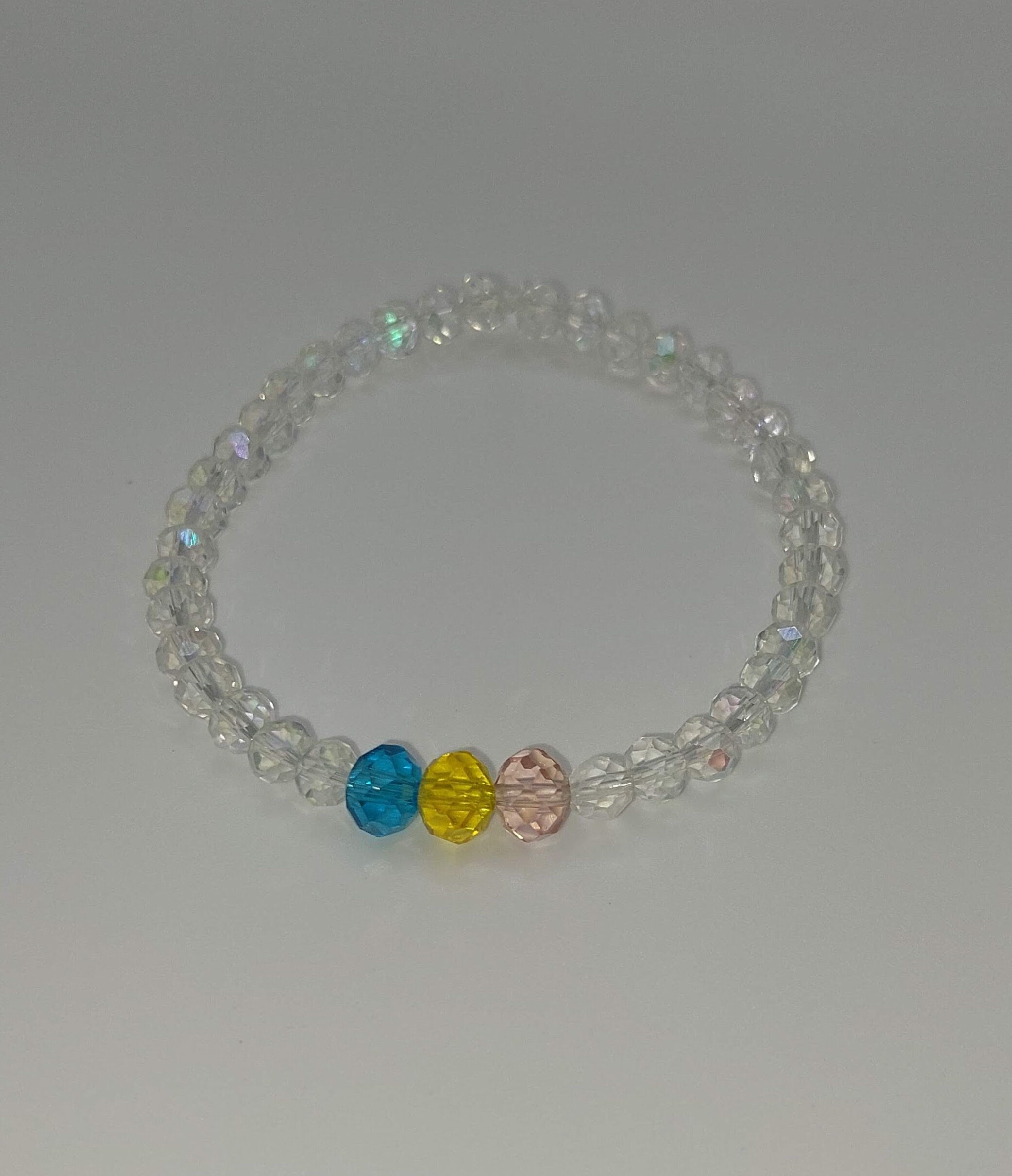 Pansexual Pride Flag Sparkly Bracelet