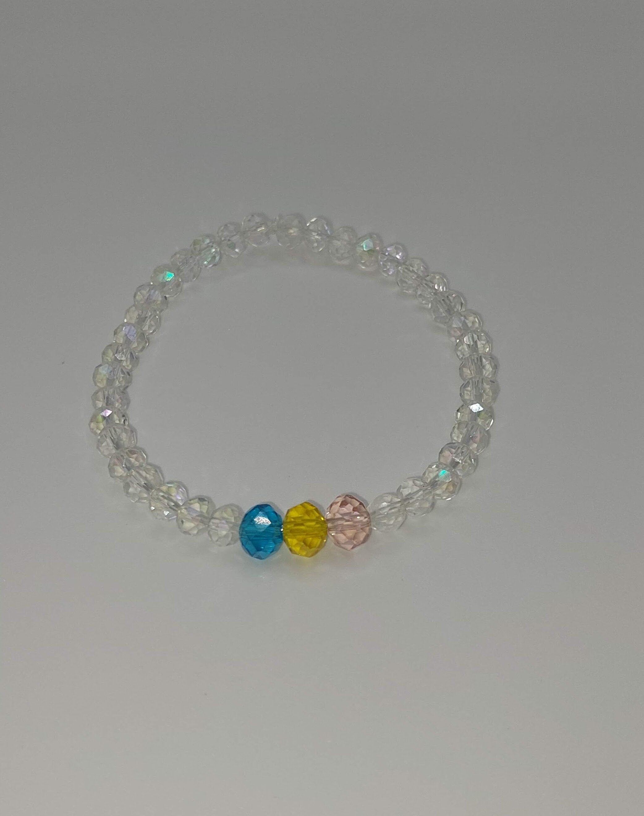 Pansexual Pride Flag Sparkly Bracelet