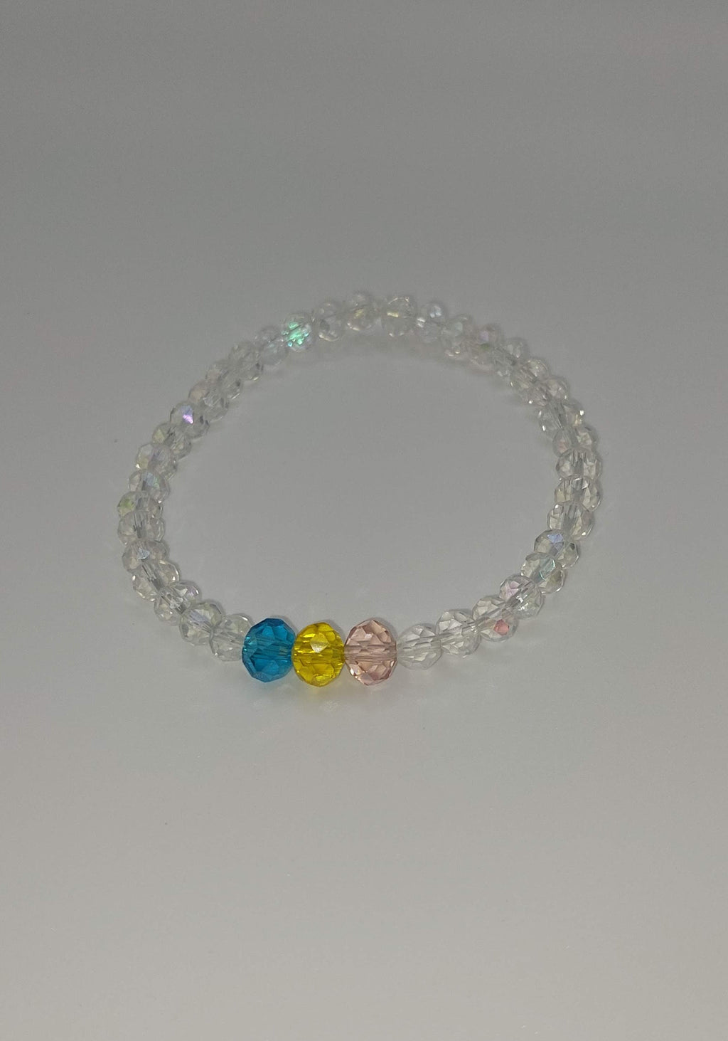 Pansexual Pride Flag Sparkly Bracelet