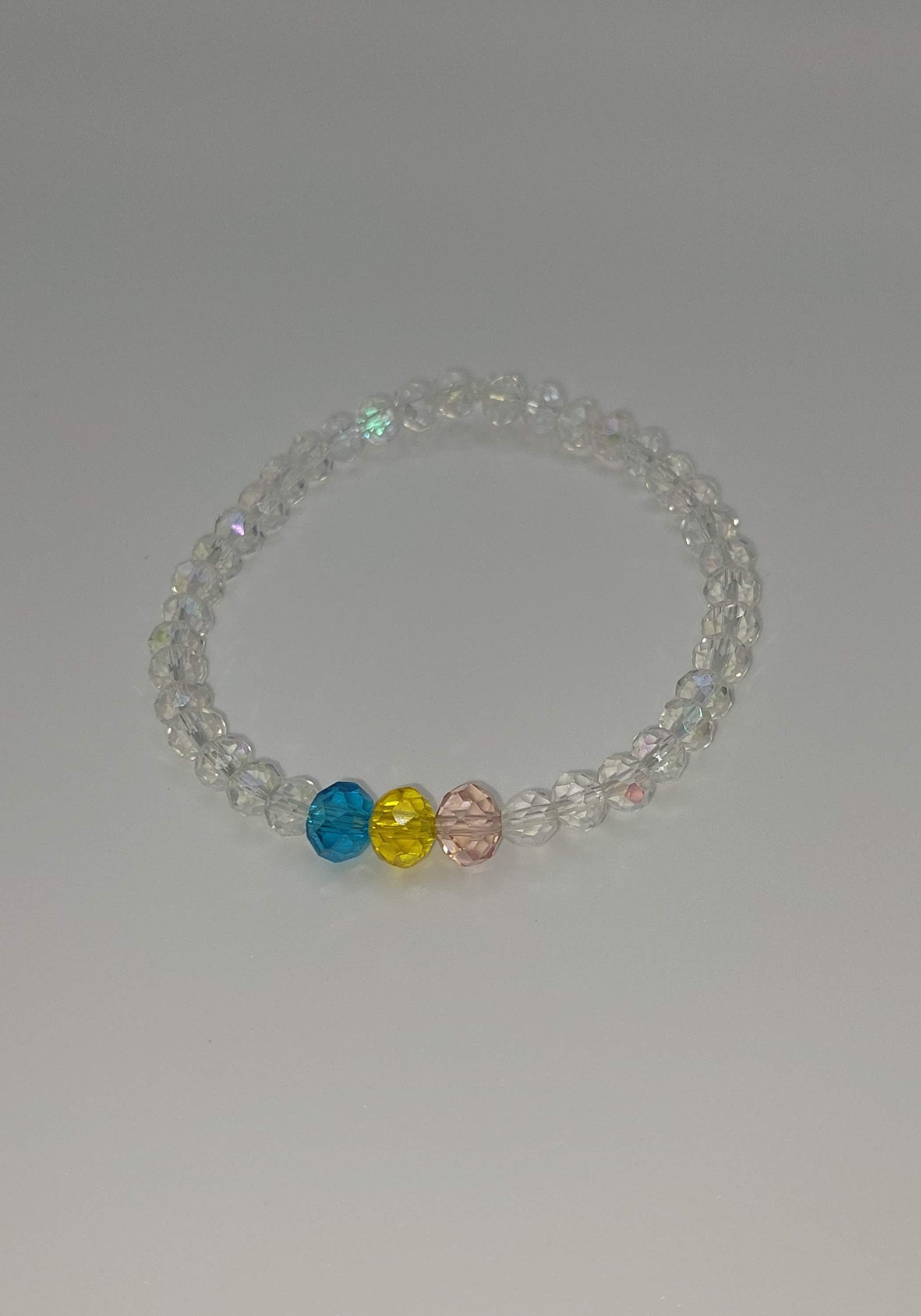 Pansexual Pride Flag Sparkly Bracelet