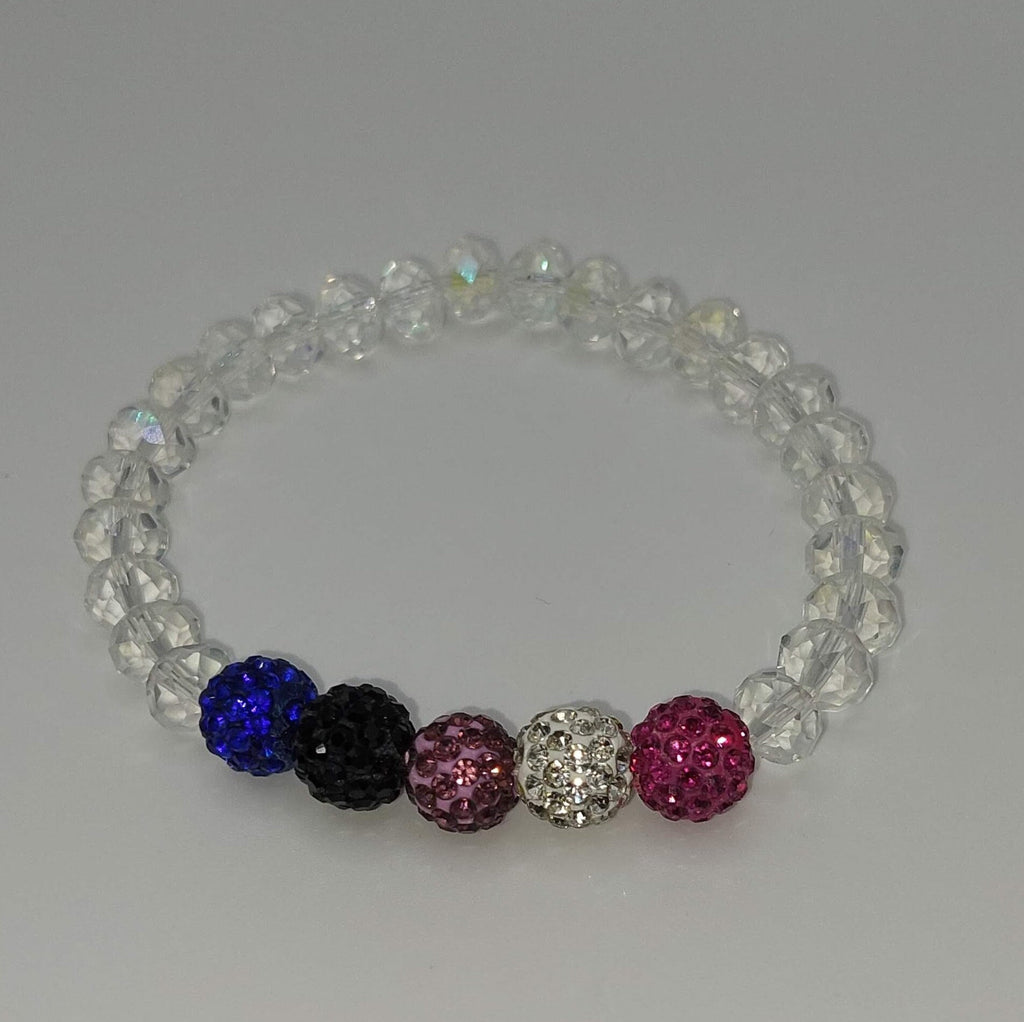 Genderfluid Pride Flag Sparkly Bracelet