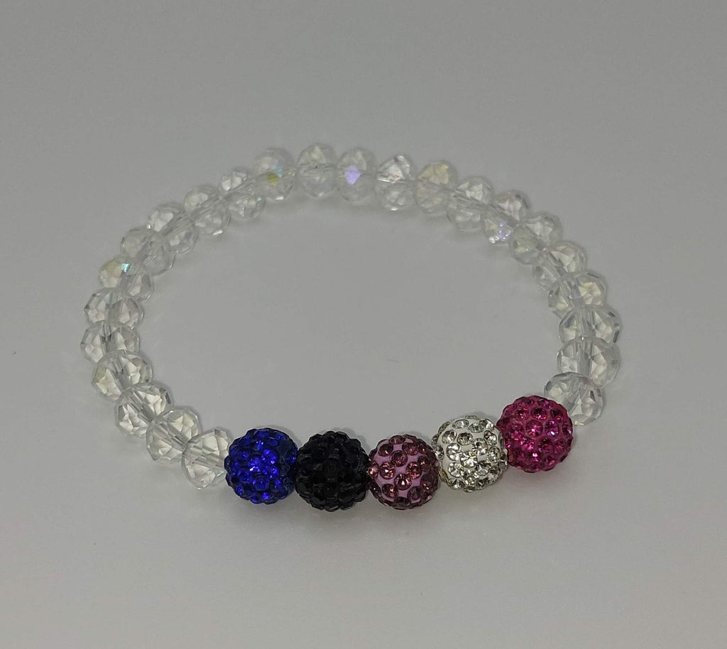 Genderfluid Pride Flag Sparkly Bracelet