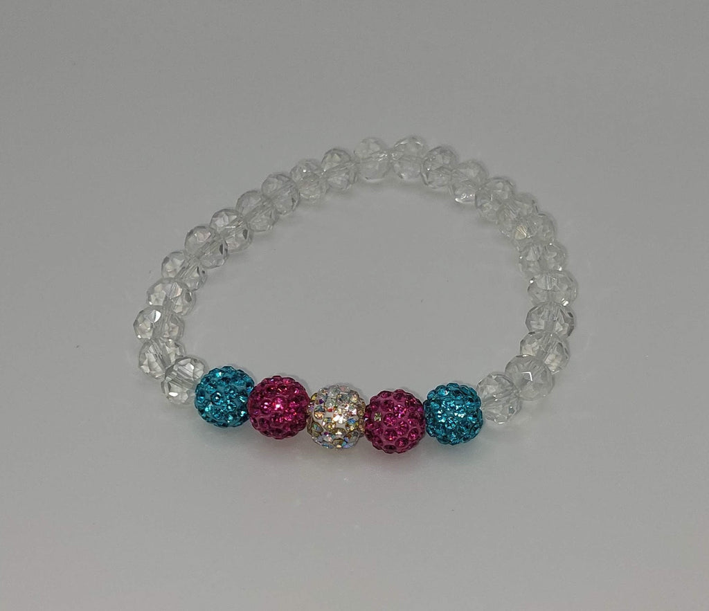 Transgender Pride Flag Sparkly Bracelet