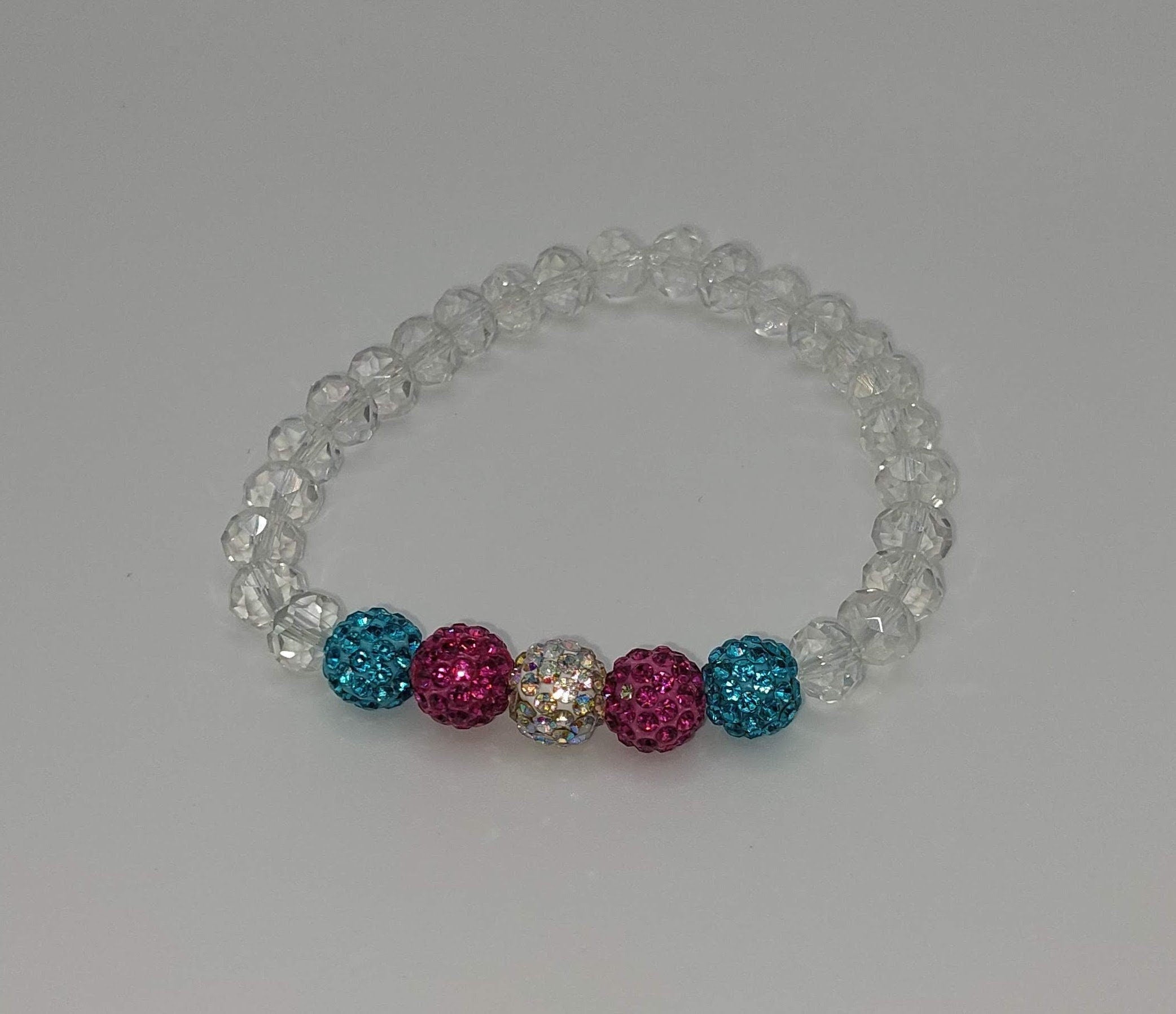 Transgender Pride Flag Sparkly Bracelet
