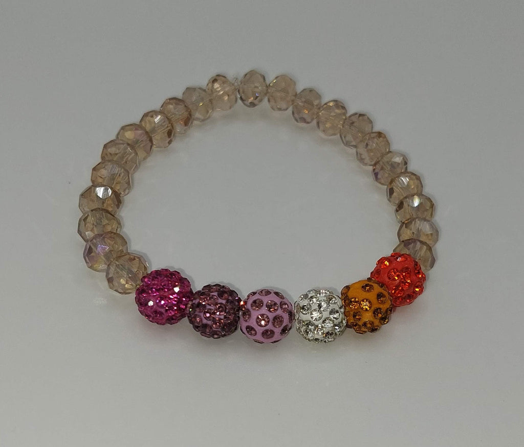 Lesbian Pride Flag Sparkly Bracelet