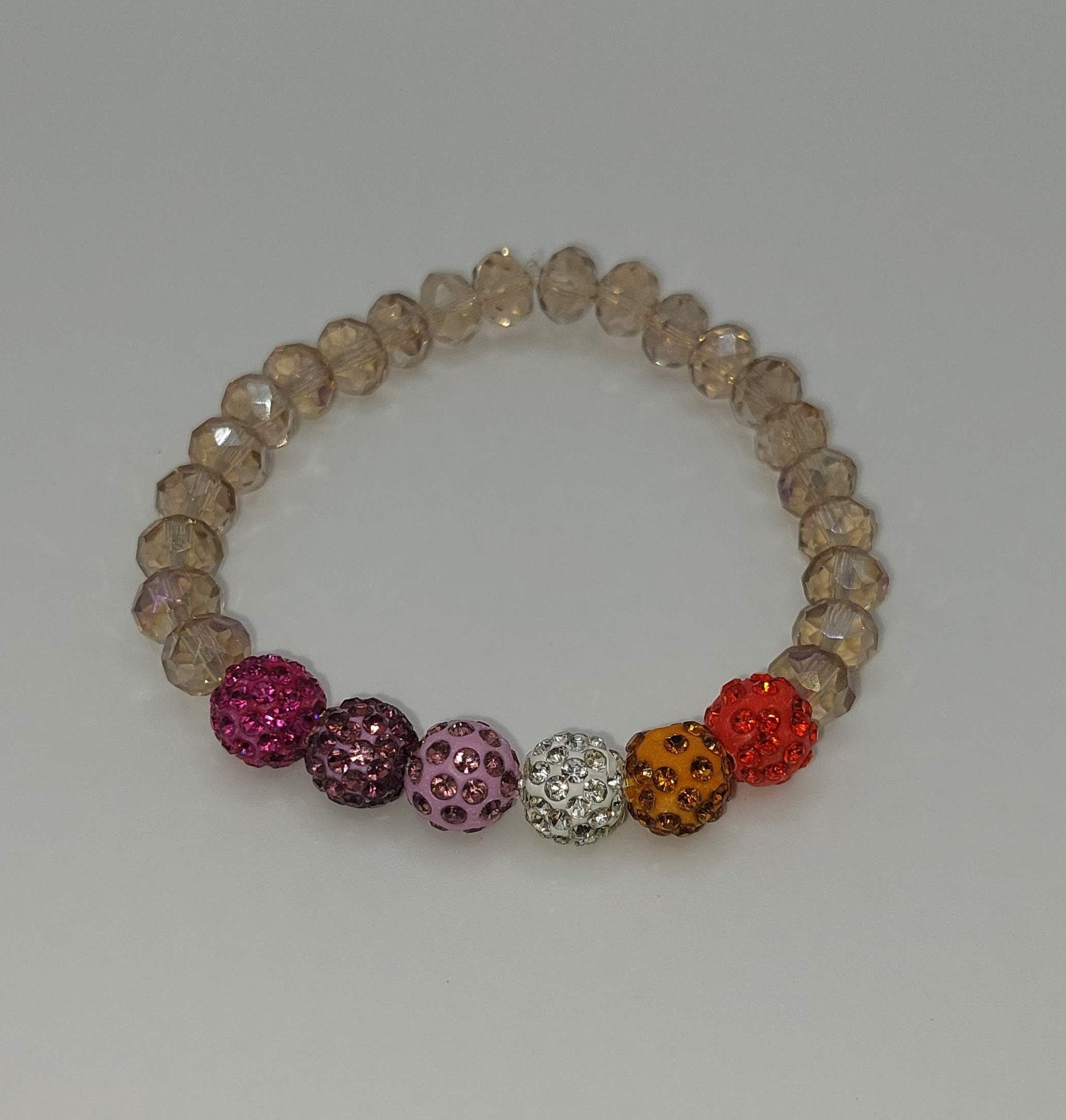 Lesbian Pride Flag Sparkly Bracelet