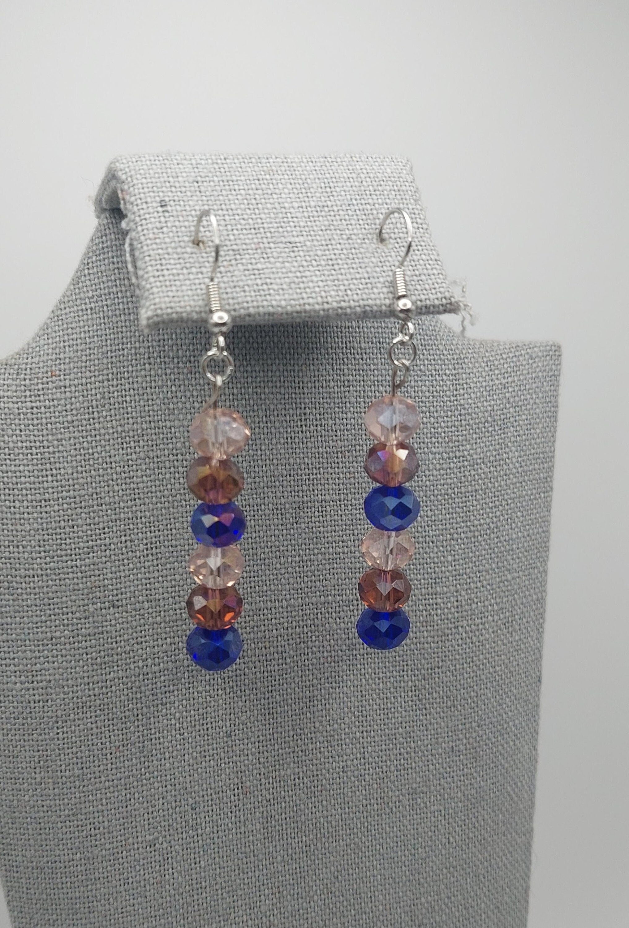 Bisexual Pride Sparkly Dangle Earrings