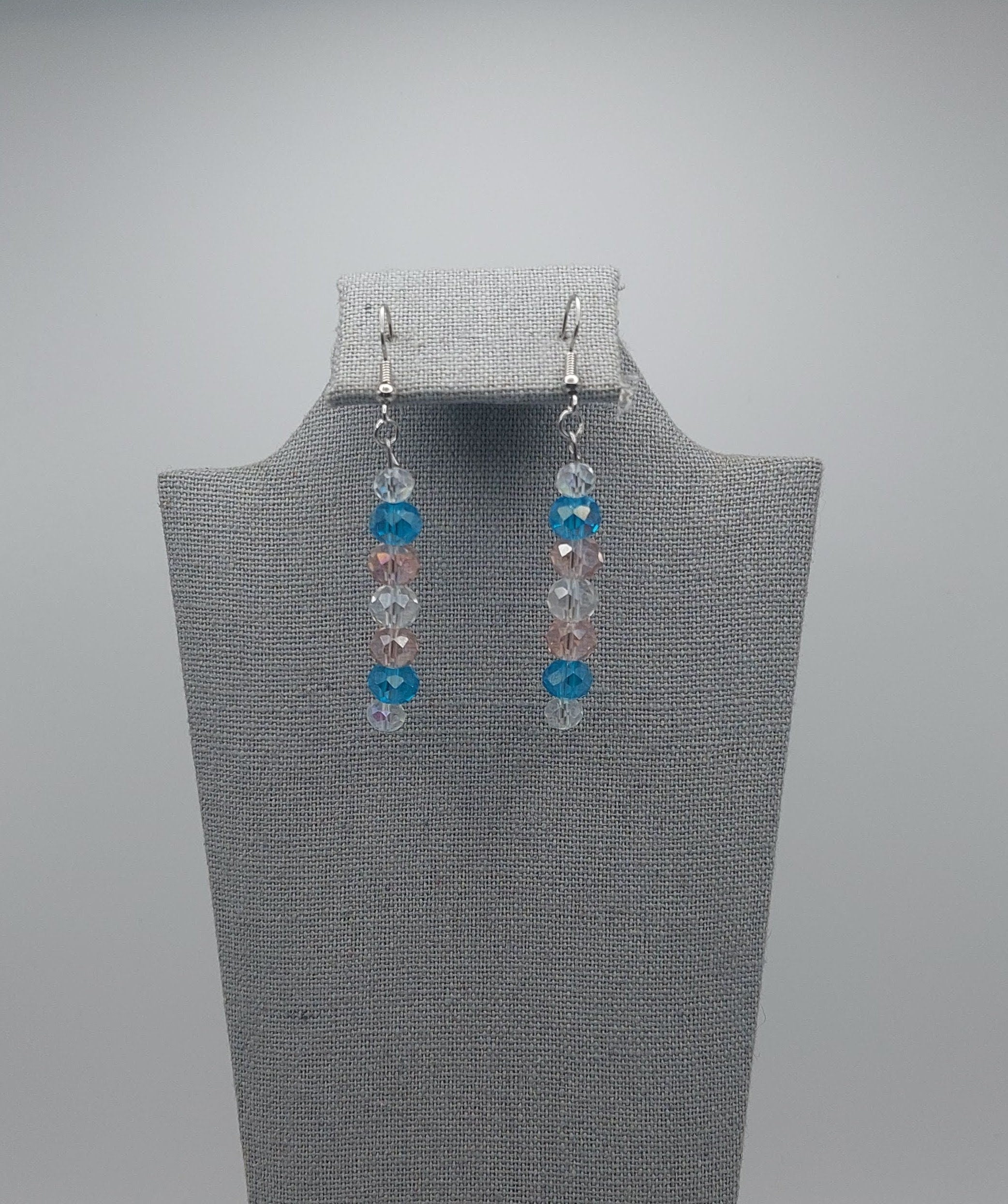 Trangender Pride Dangle Sparkly Earrings