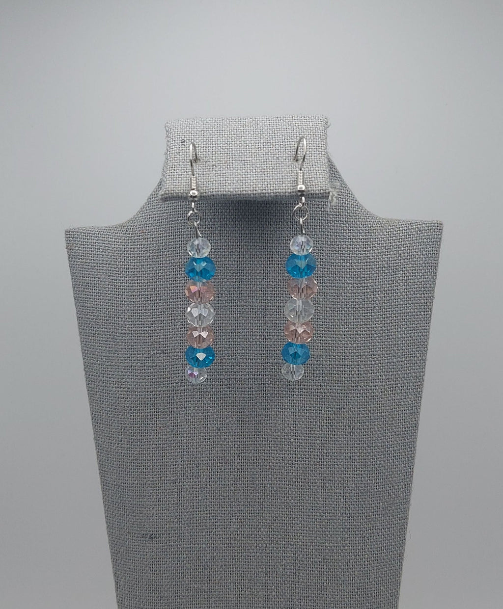 Trangender Pride Dangle Sparkly Earrings